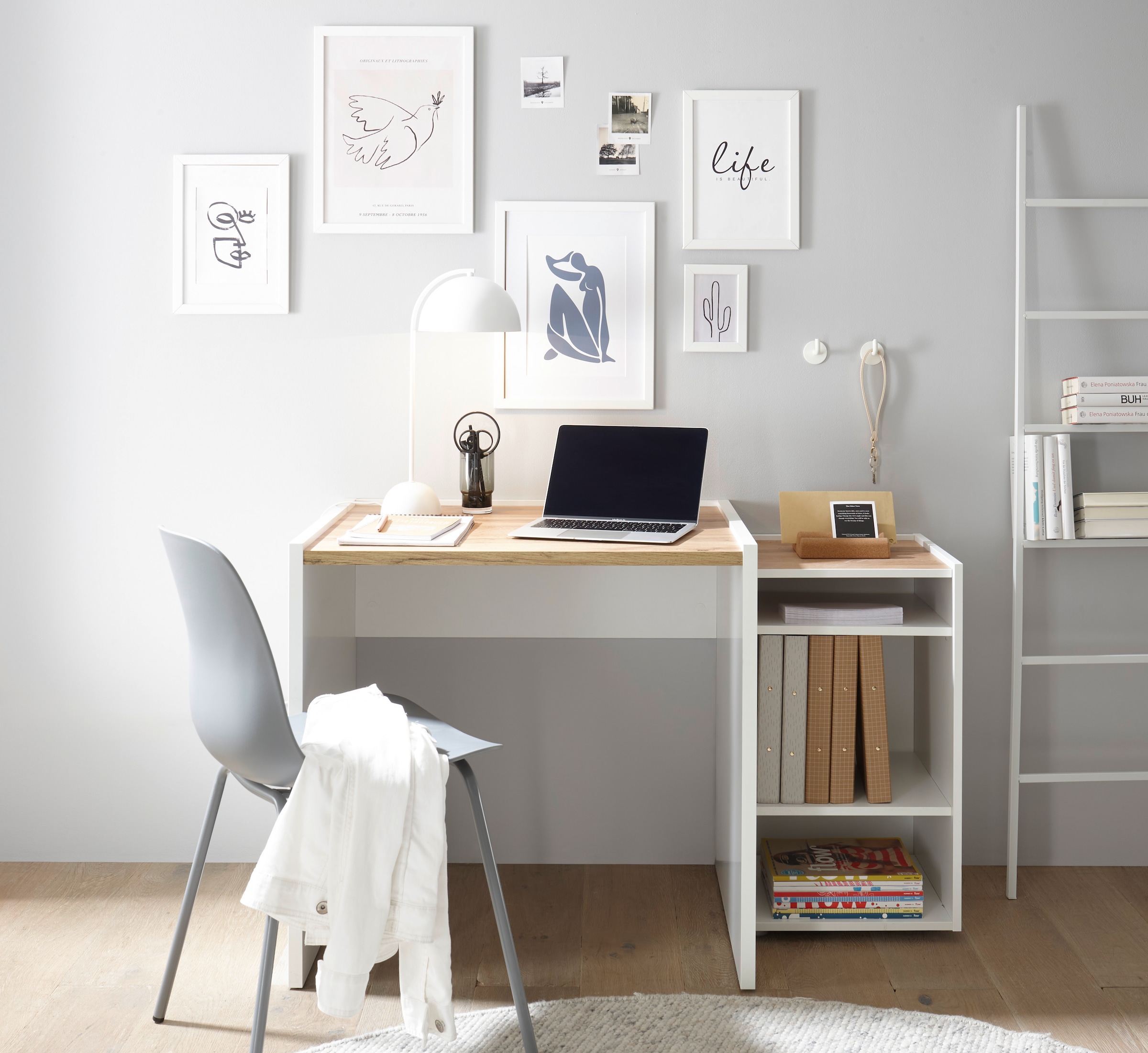 INOSIGN Schreibtisch »CiTY/GiRON«, moderner Computertisch, wohnliches Home Office, Breite 80 oder 143 cm