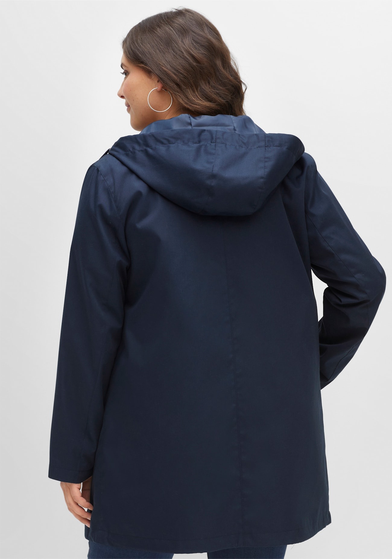 Sheego Langjacke, mit Kapuze