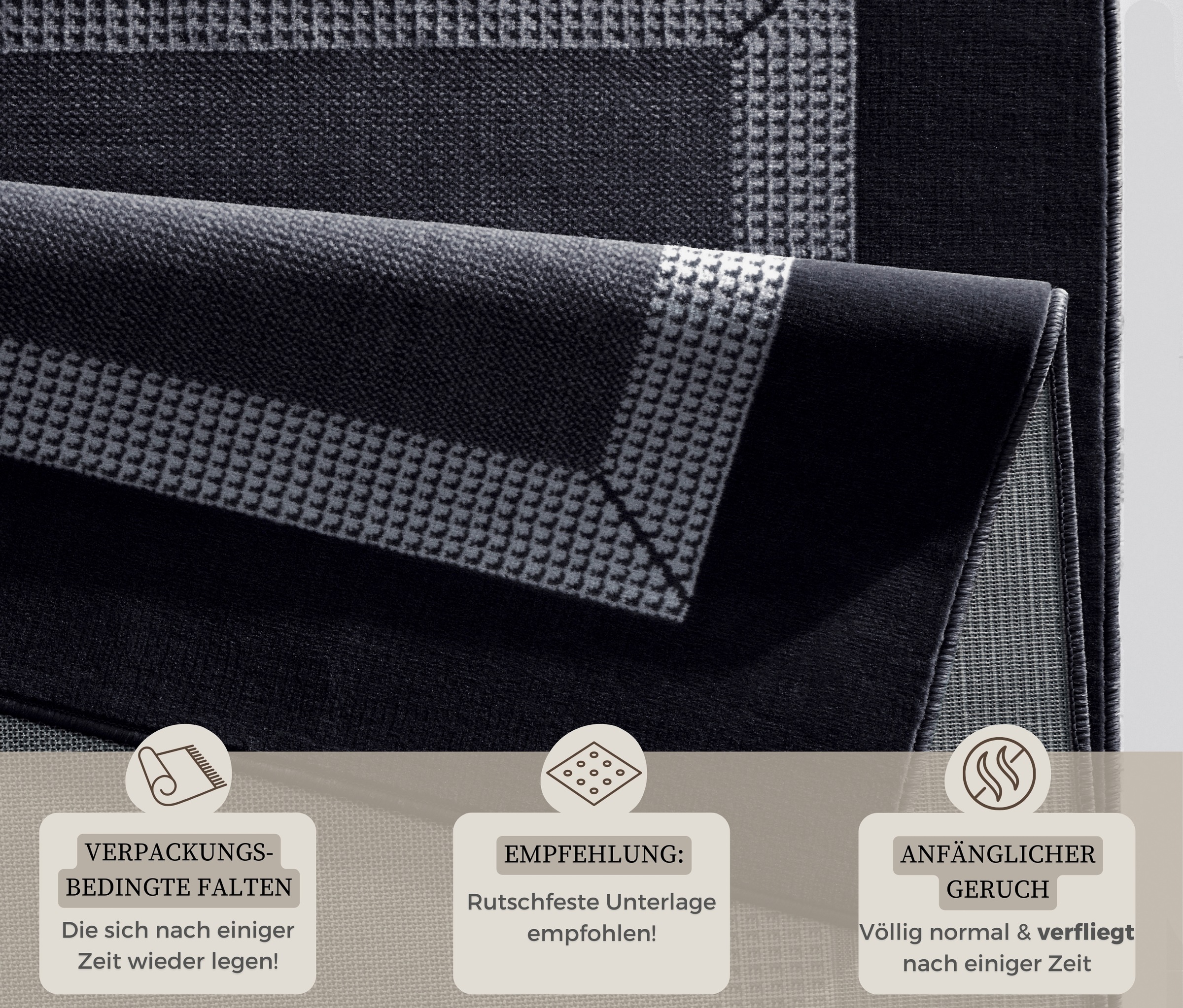 HANSE Home Teppich »Band«, rechteckig, 9 mm Höhe, Kurzflor, weich, Läufer Grössen, Wohnzimmer, Schlafzimmer, Esszimmer