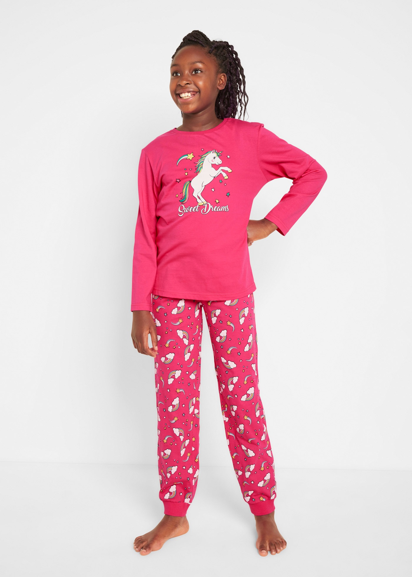 bonprix Pyjama »Pyjama aus reiner Baumwolle (2-tlg. Set)« Set, 2, 2 tlg. Pyjama aus reiner Baumwolle (2-tlg. Set)