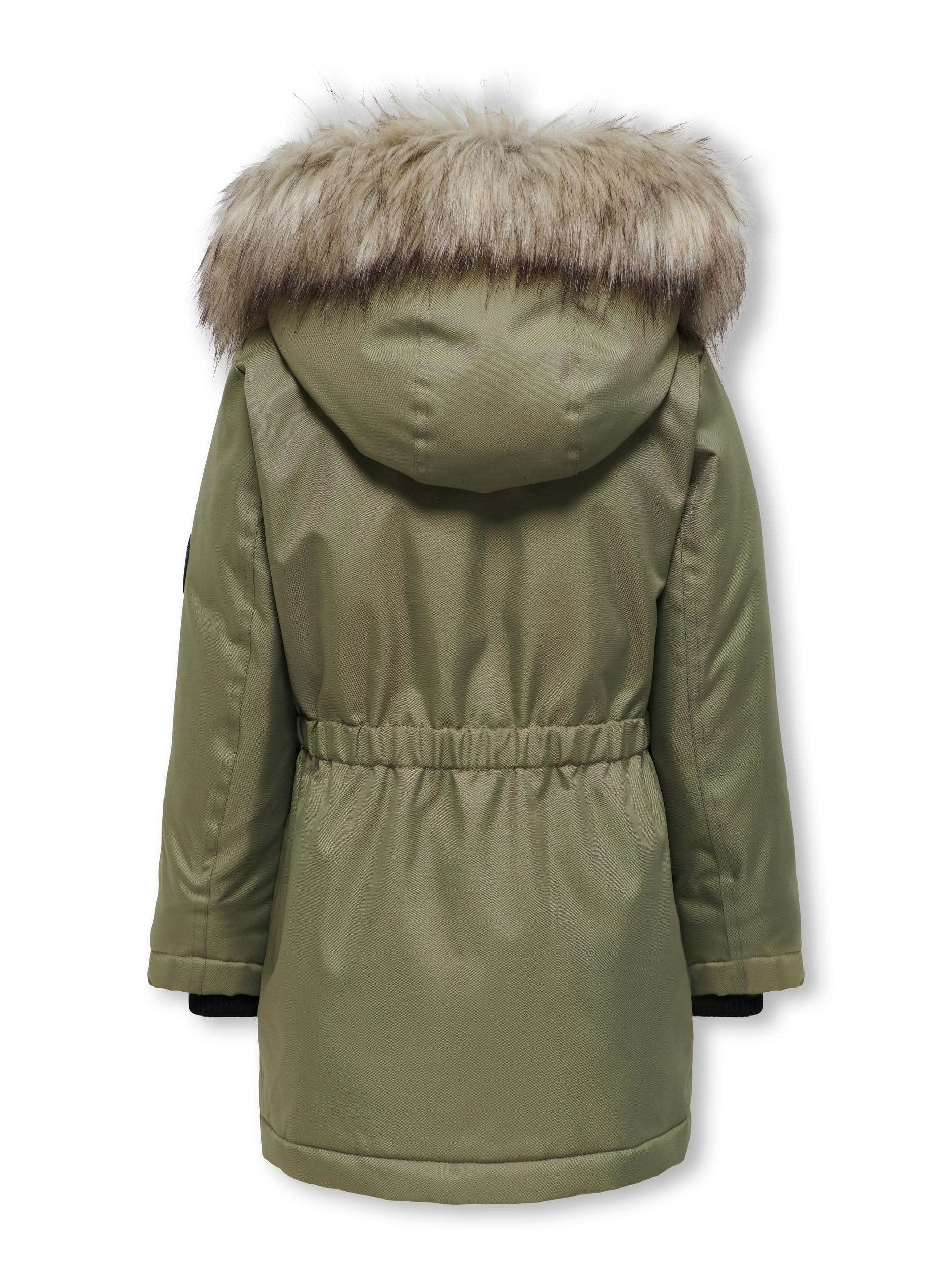 KIDS ONLY Winterjacke »KOGIRIS FUR PARKA OTW«, mit Kapuze, mit elastischem Taillengummi