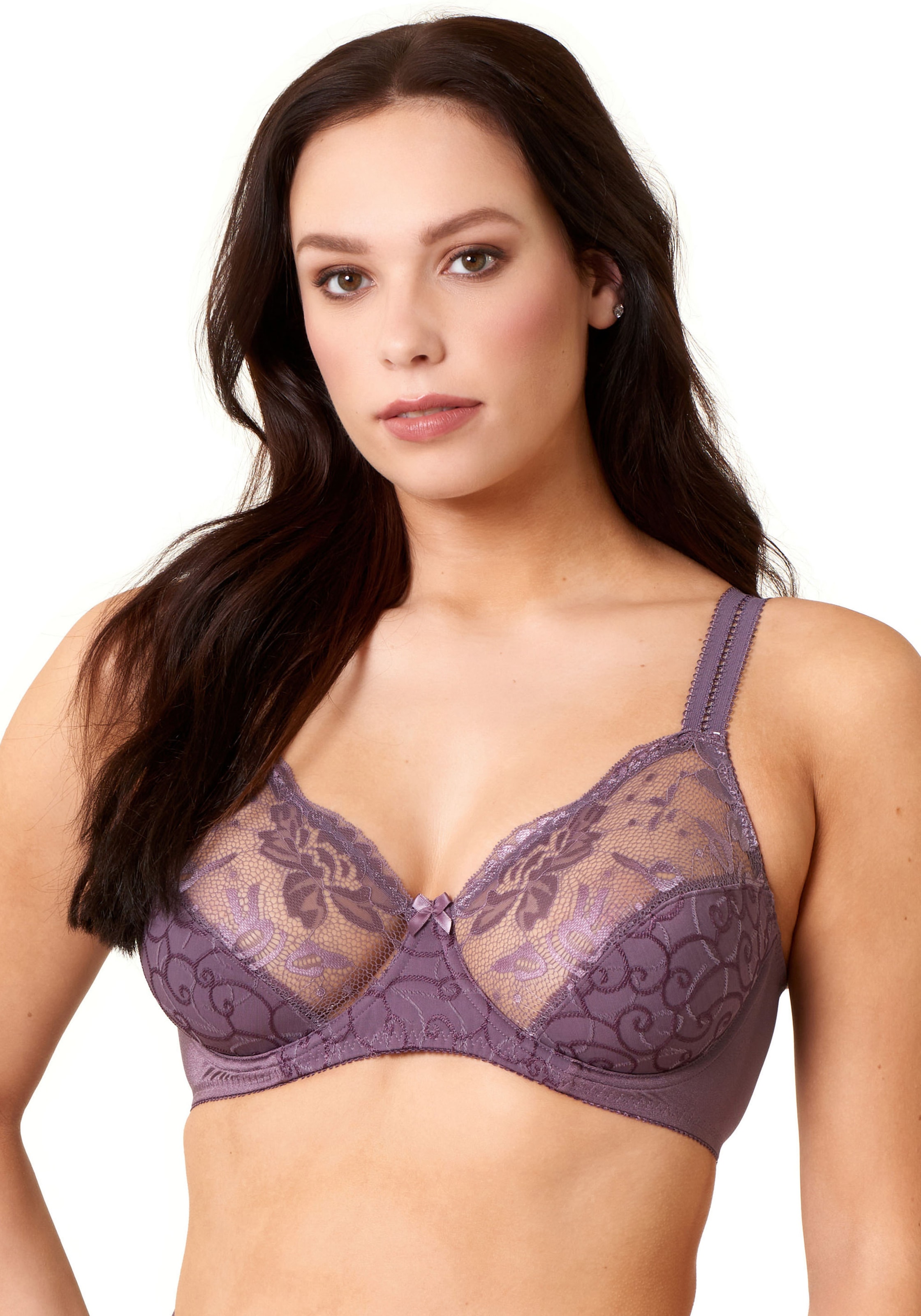 Elbrina Bügel-BH »EMBROIDERY« breite Träger, ohne Schale, mit Bügel, mit Spitze, feminin
