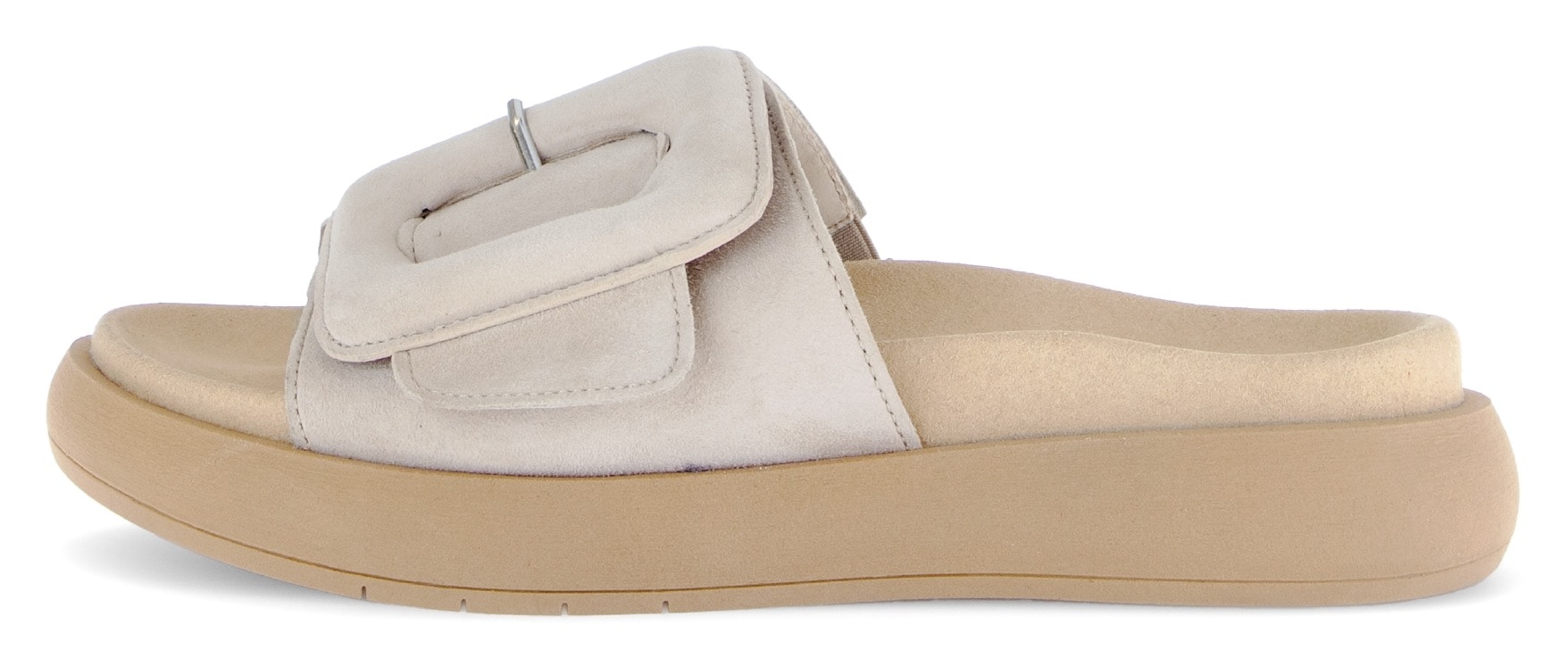 Gabor Pantolette, Plateau, Sommerschuh, Schlappen mit grosser Zierschnalle