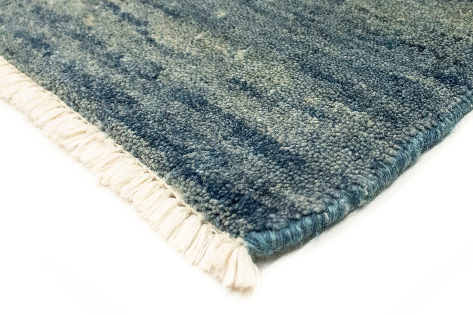 morgenland Wollteppich »Ziegler Teppich handgeknüpft hellblau«, rechteckig