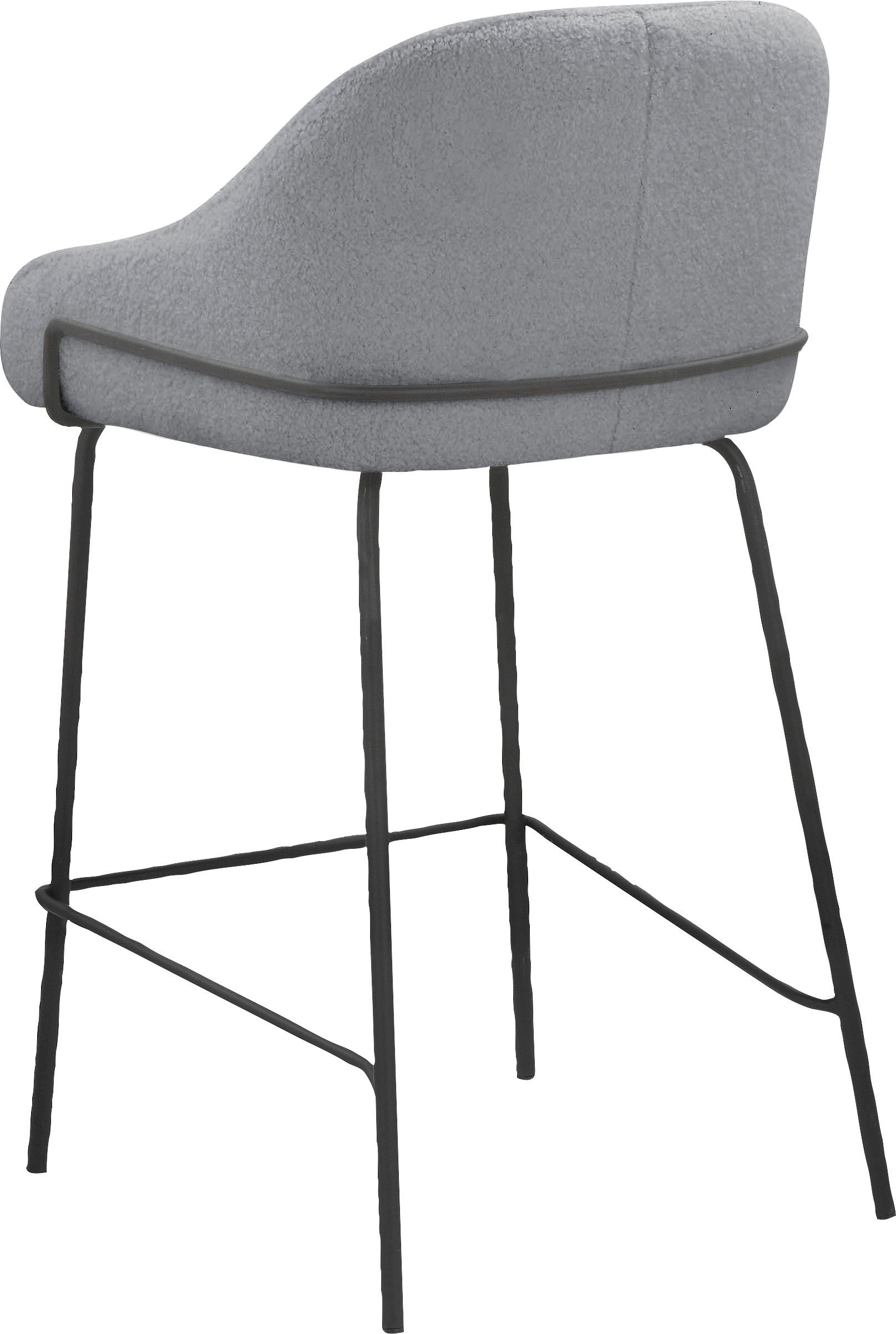 Leonique 4-Fussstuhl »Puant«, 2 St., Struktur, mit Stoff aus Polyester/recyceltem Polyester, Sitzhöhe 65 cm