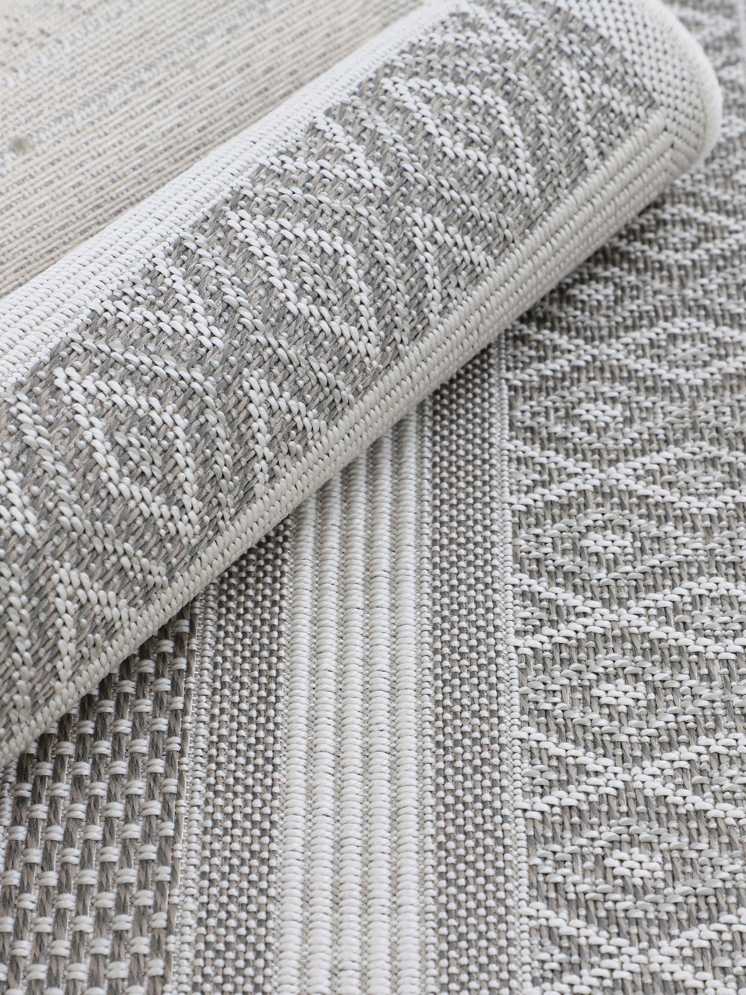 carpetfine Teppich »Boho 101«, rechteckig, 4 mm Höhe, robustes Flachgewebe, Sisal Optik, UV-beständig, Aussenbereich