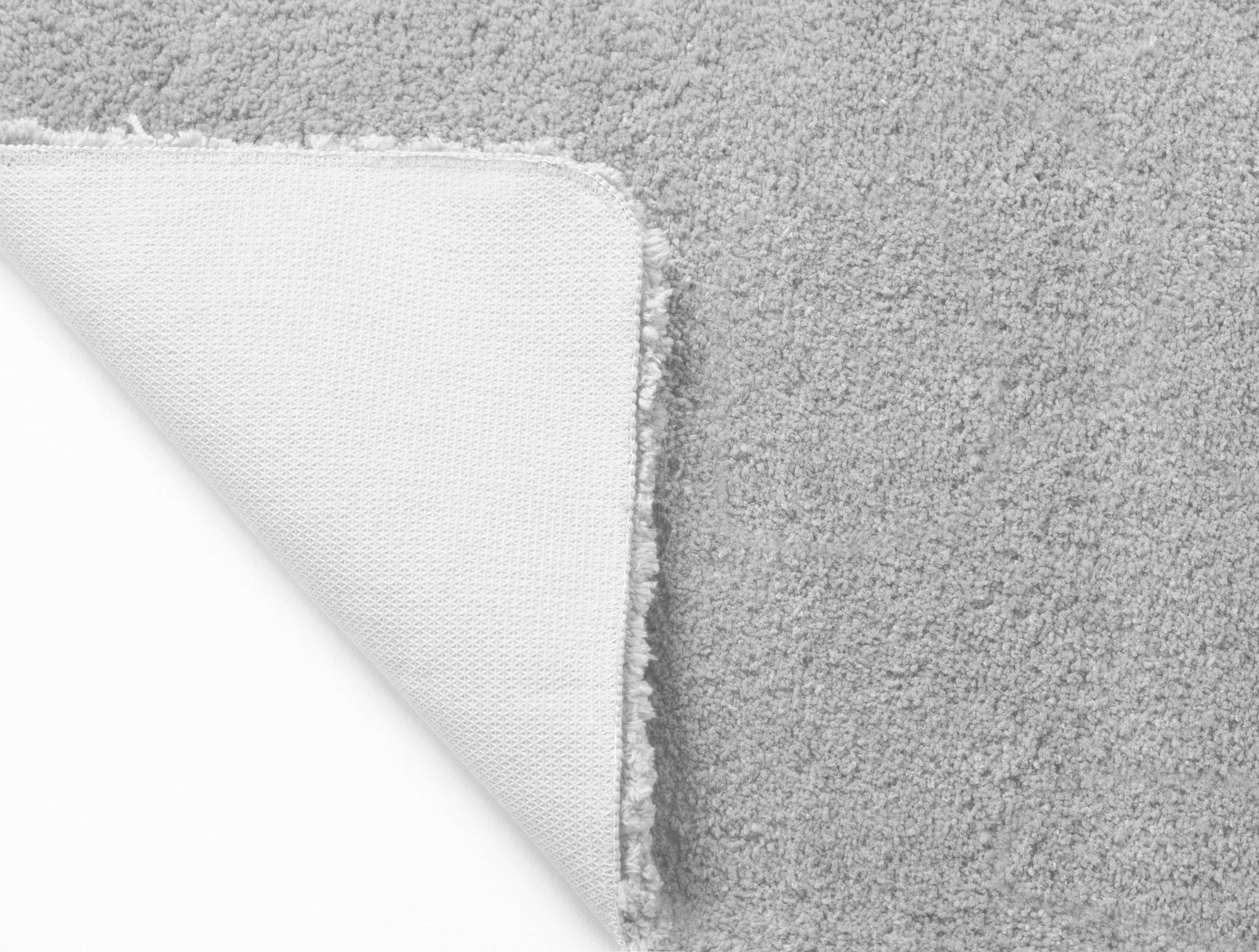 my home Badematte »Sanremo, Badvorleger, Badezimmer Teppich, sehr weich«, rutschhemmend beschichtet, fussbodenheizungsgeeignet-schnell trocknend, Badteppich, unifarben, rechteckig, rund & als 3-tlg. Set erhältlich