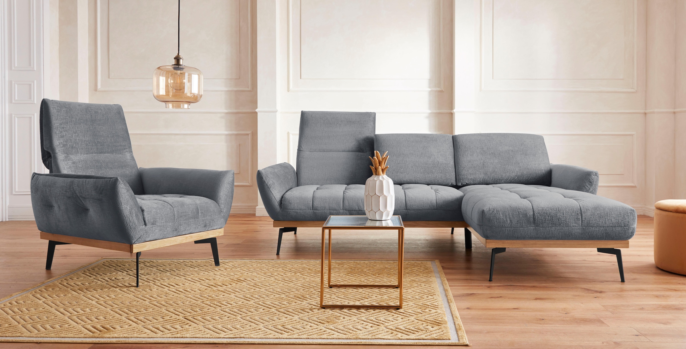exxpo - sofa fashion Sessel »Palic, Loungesessel«, inklusive Rückenverstellung