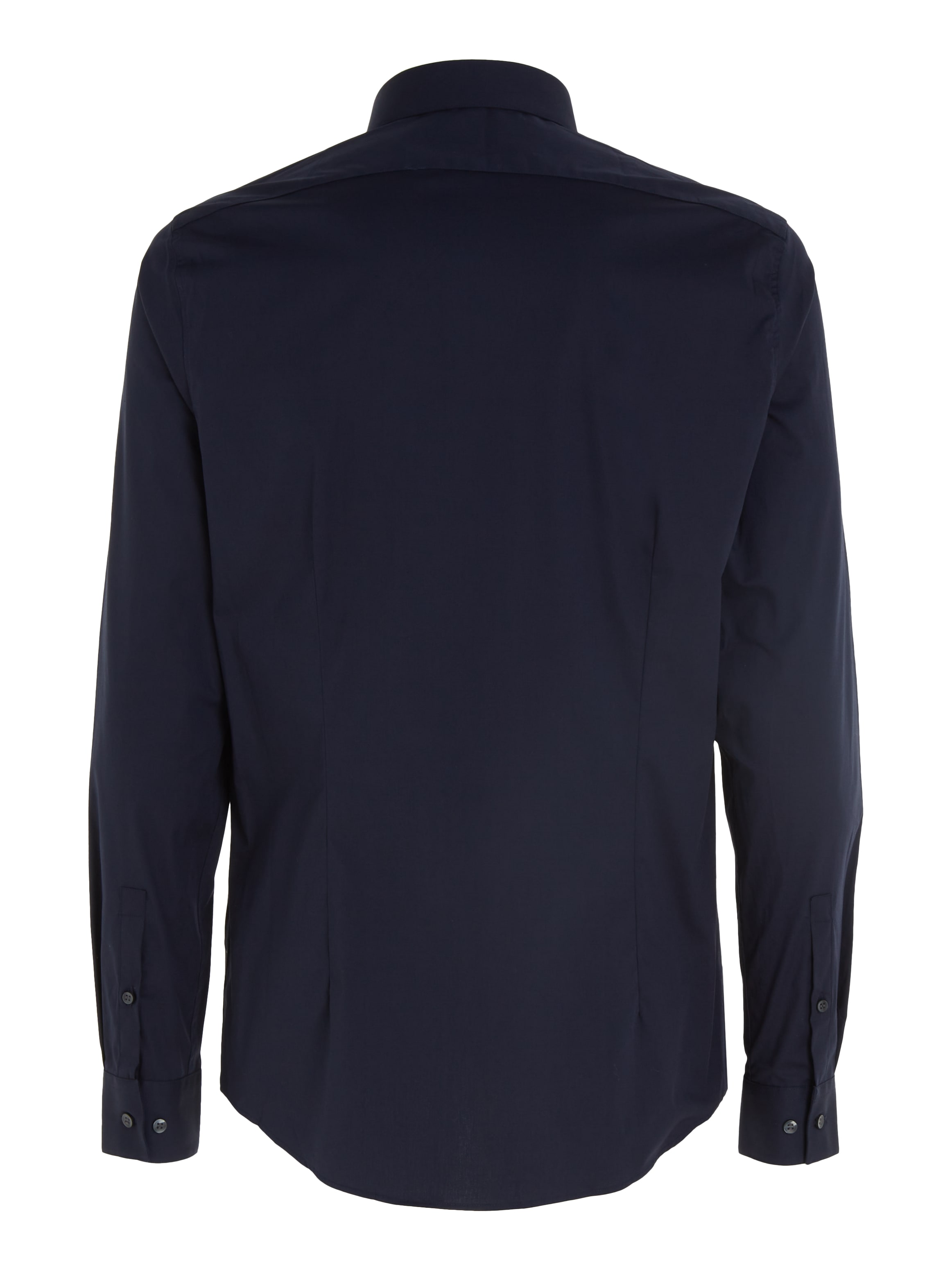 Calvin Klein Businesshemd »POPLIN STRETCH SLIM SHIRT«, mit Kentkragen, Logoprint auf Brusthöhe