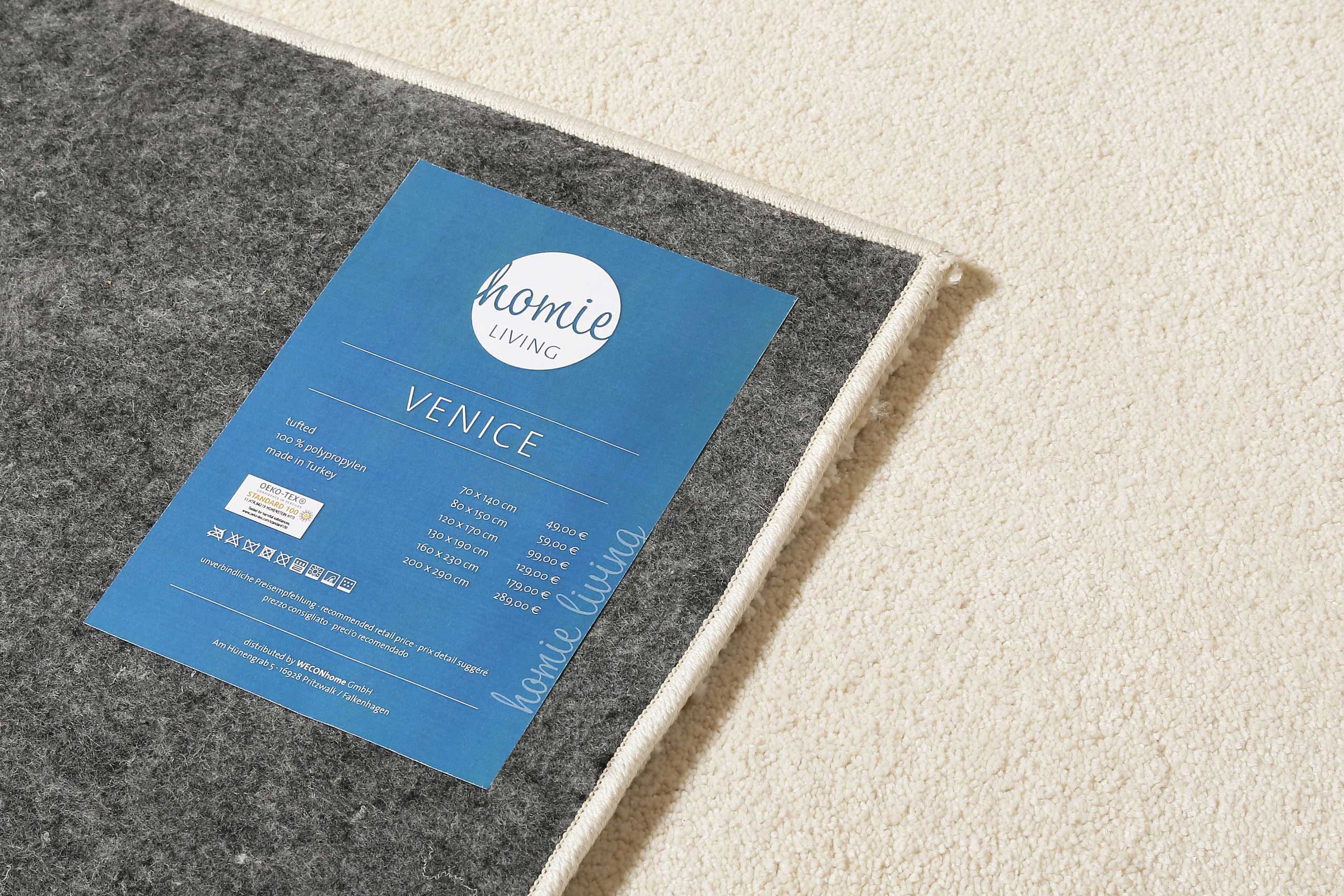 Homie Living Teppich »Venice HL-0135«, rechteckig, 17 mm Höhe