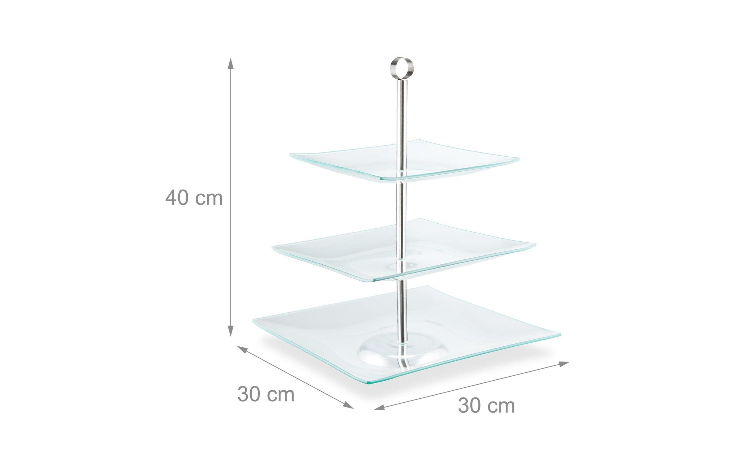 relaxdays Etagere »eckig 3-stufig«