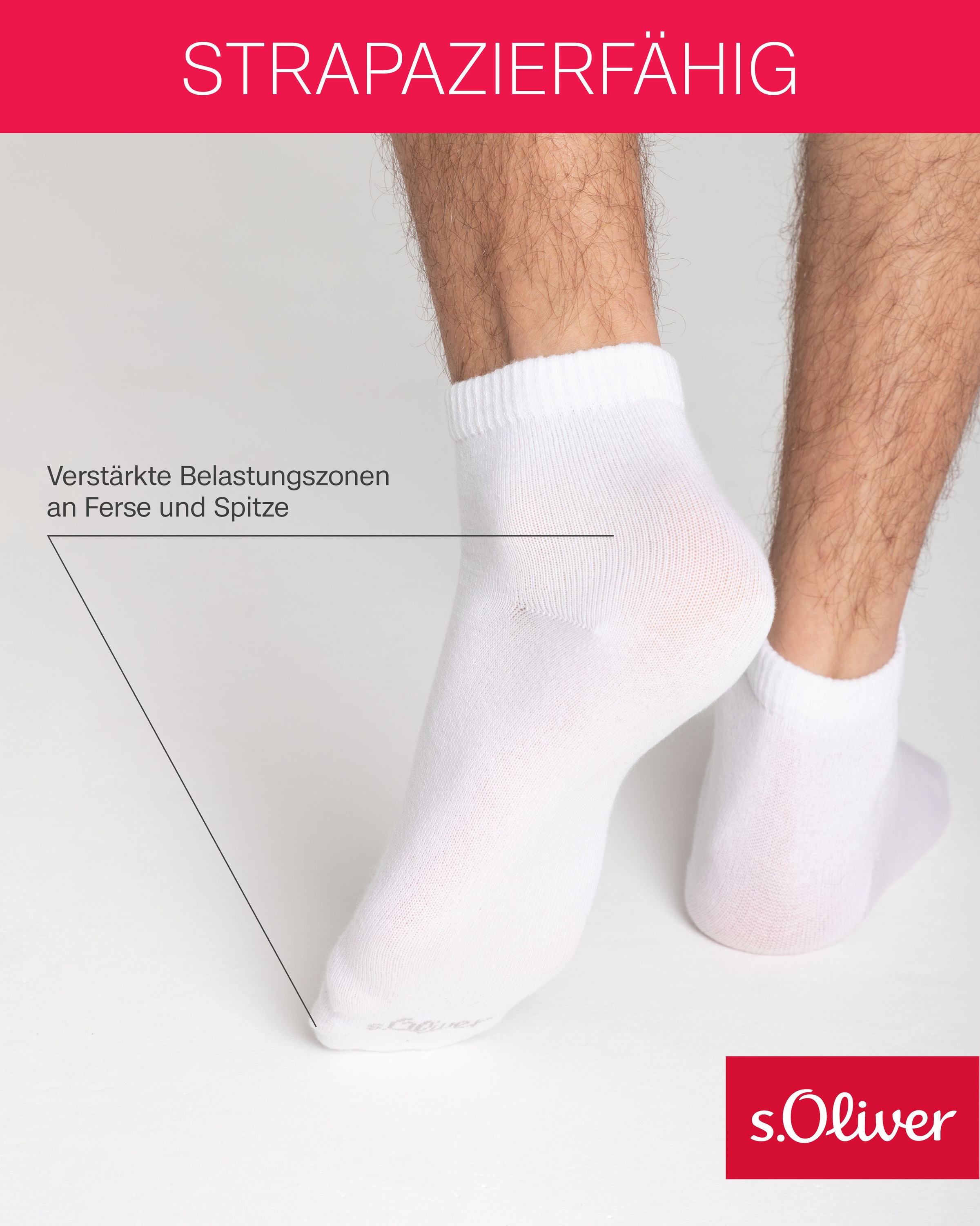 s.Oliver Kurzsocken »originals«, (6 Paar), mit weichem Bund