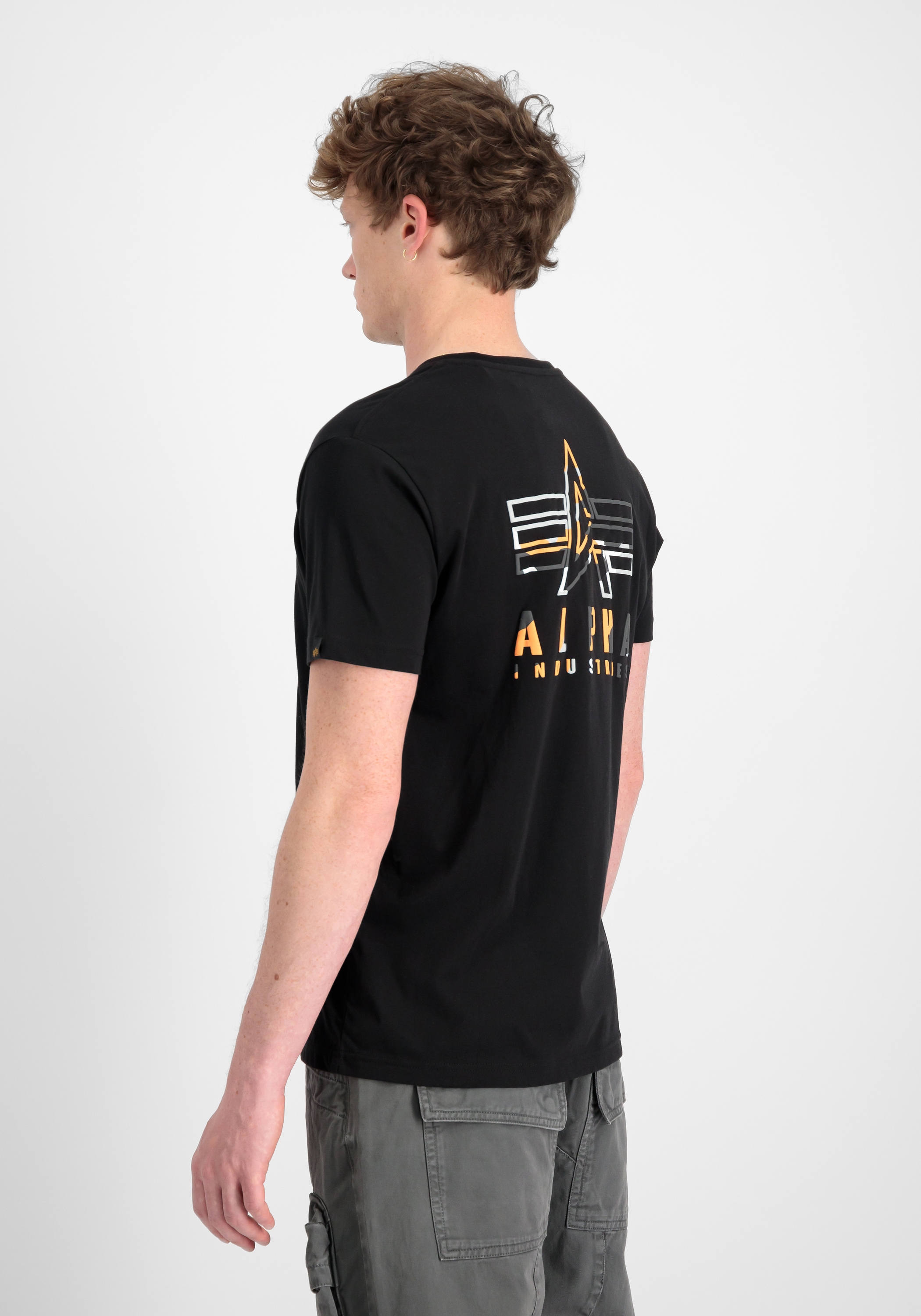 Alpha Industries T-Shirt "Camo Logo Puff Print Backprint T-Shirt"