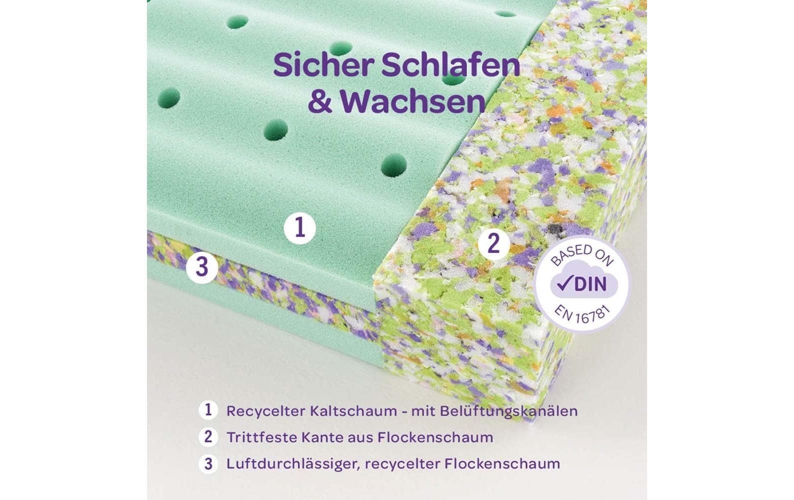 Träumeland Babymatratze "Matratze Wind - Better Dreams Edition" 11 cm hoch Raumgewicht: 40 kg/m³ 1-tlg., 1 Stk. tlg.