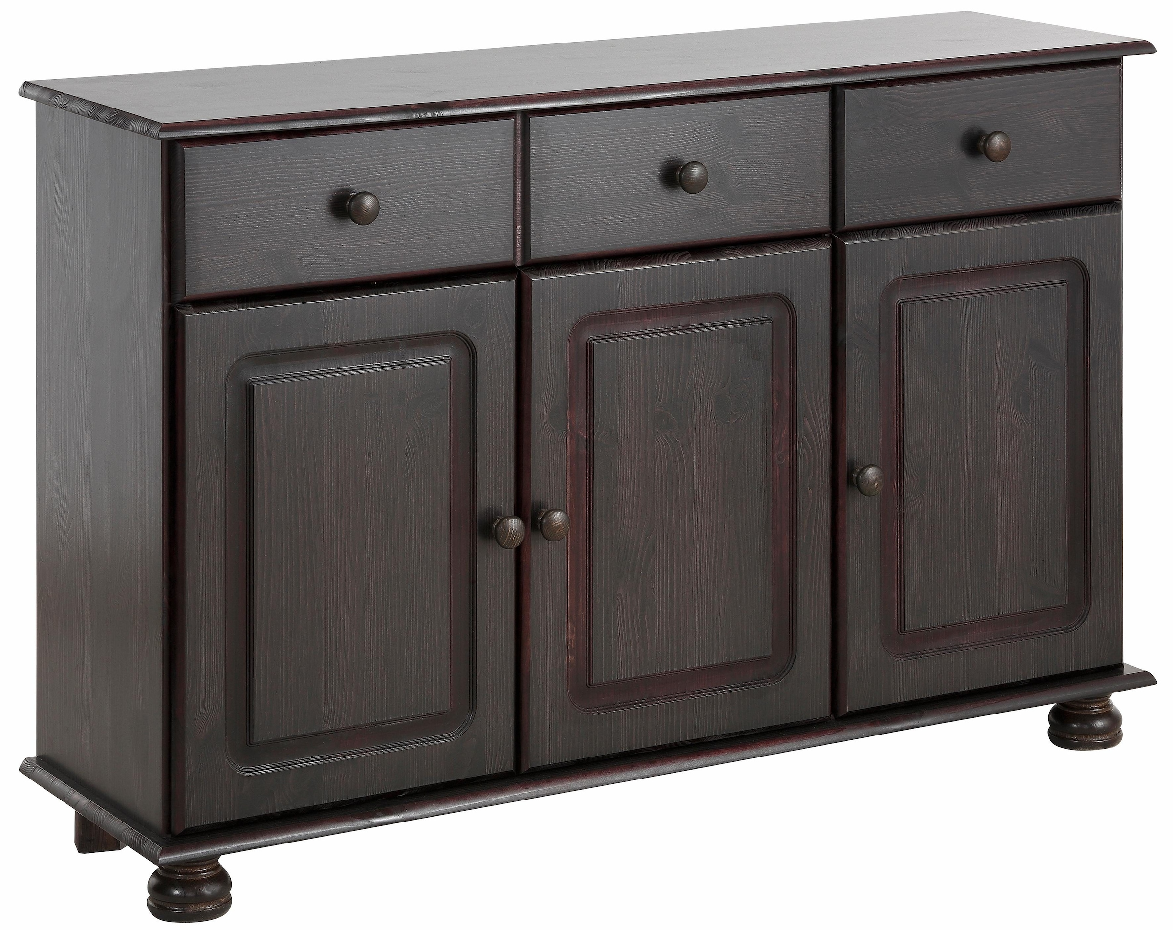 Home affaire Sideboard »Mette«, Kommode mit gefrästen, kugelförmigen Füssen, Breite 120 cm