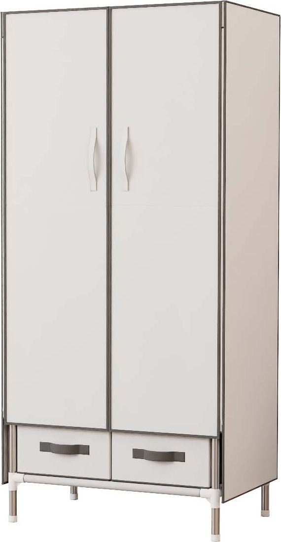 INOSIGN Kleiderschrank »Stockholm Stoffkleiderschrank Bestseller in diversen Ausführungen« Stabiler Schrank mit Türen und Schubladen in vielen Breiten, Schlafzimmer Garderobe Schrank Stoffkleiderschrank mit viel Stauraum
