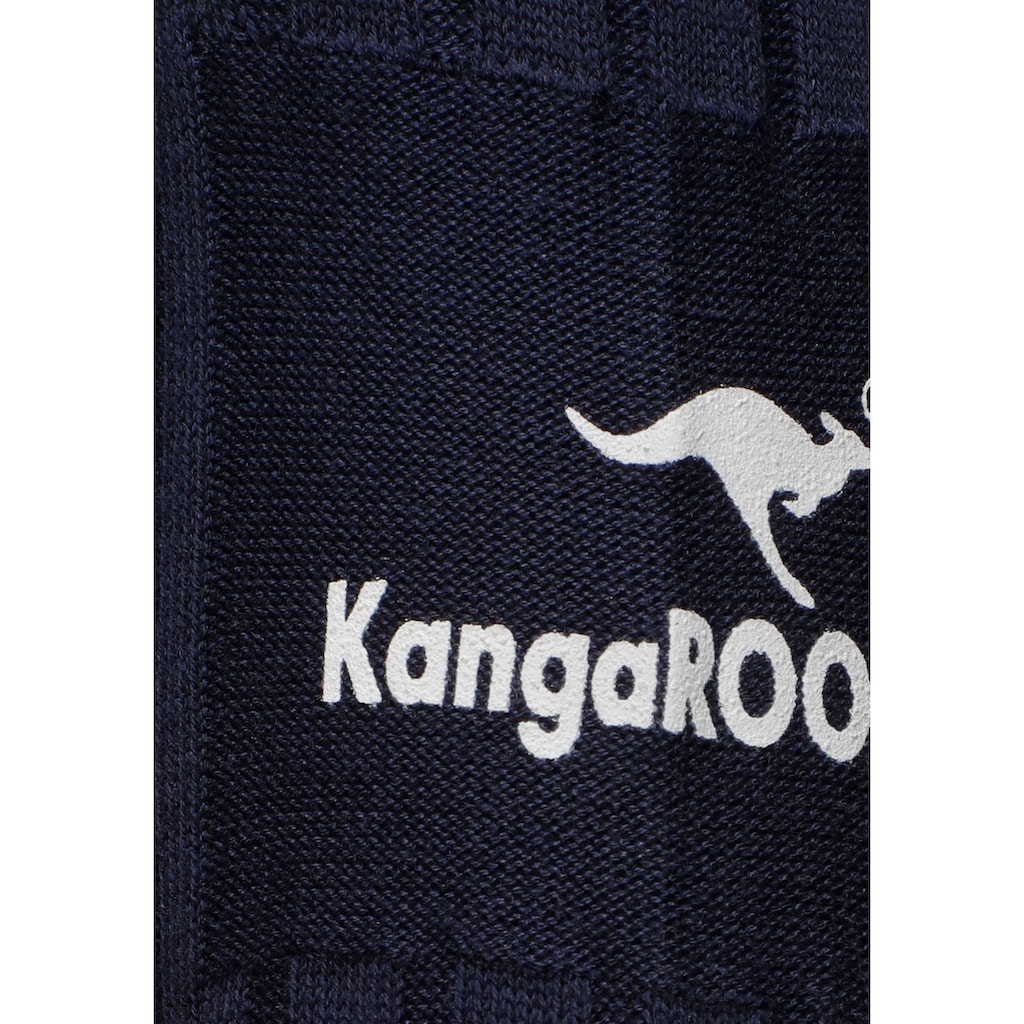KangaROOS V-Ausschnitt-Pullover, in breit geripptem Feinstrick