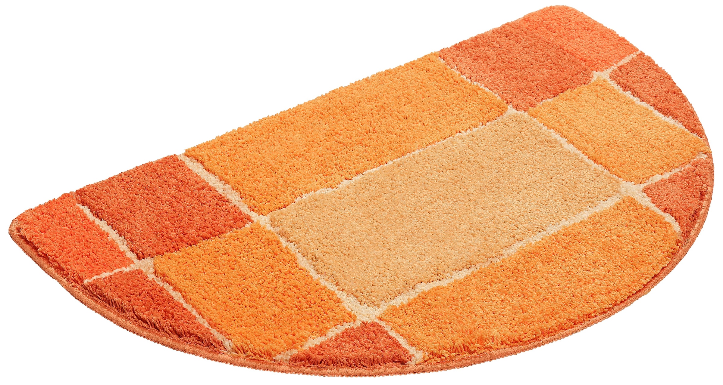 my home Badematte »Pia«, rutschhemmend beschichtet, strapazierfähig-fussbodenheizungsgeeignet-schnell trocknend, Badteppich, karierte Badematten, rechteckig, rund & als 3-tlg. Set