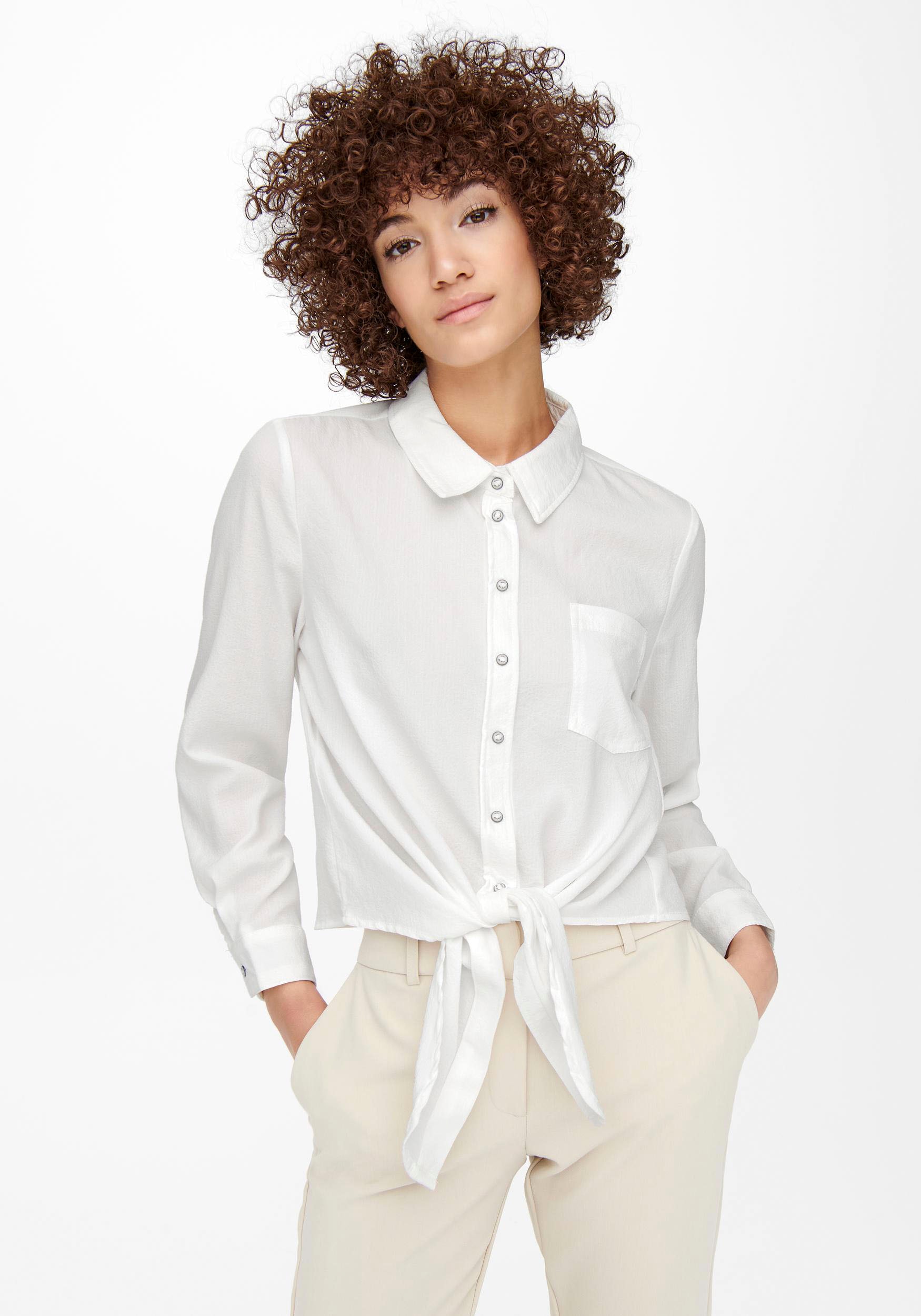 ONLY Hemdbluse »ONLLECEY LS KNOT SHIRT NOOS WVN«