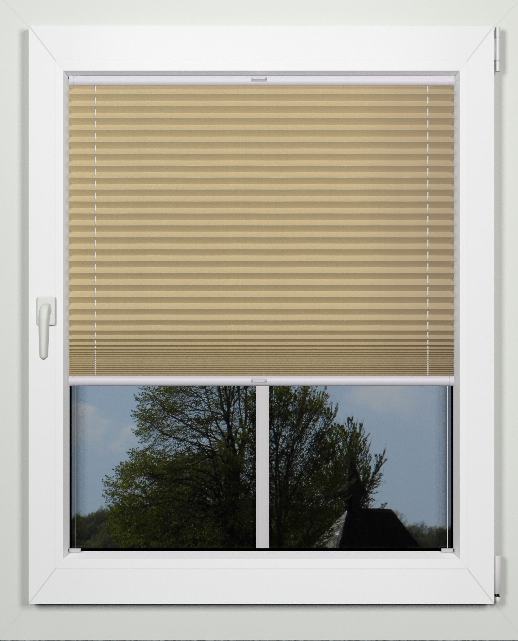 indeko Plissee "simple" Lichtschutz mit Bohren verspannt nach Mass