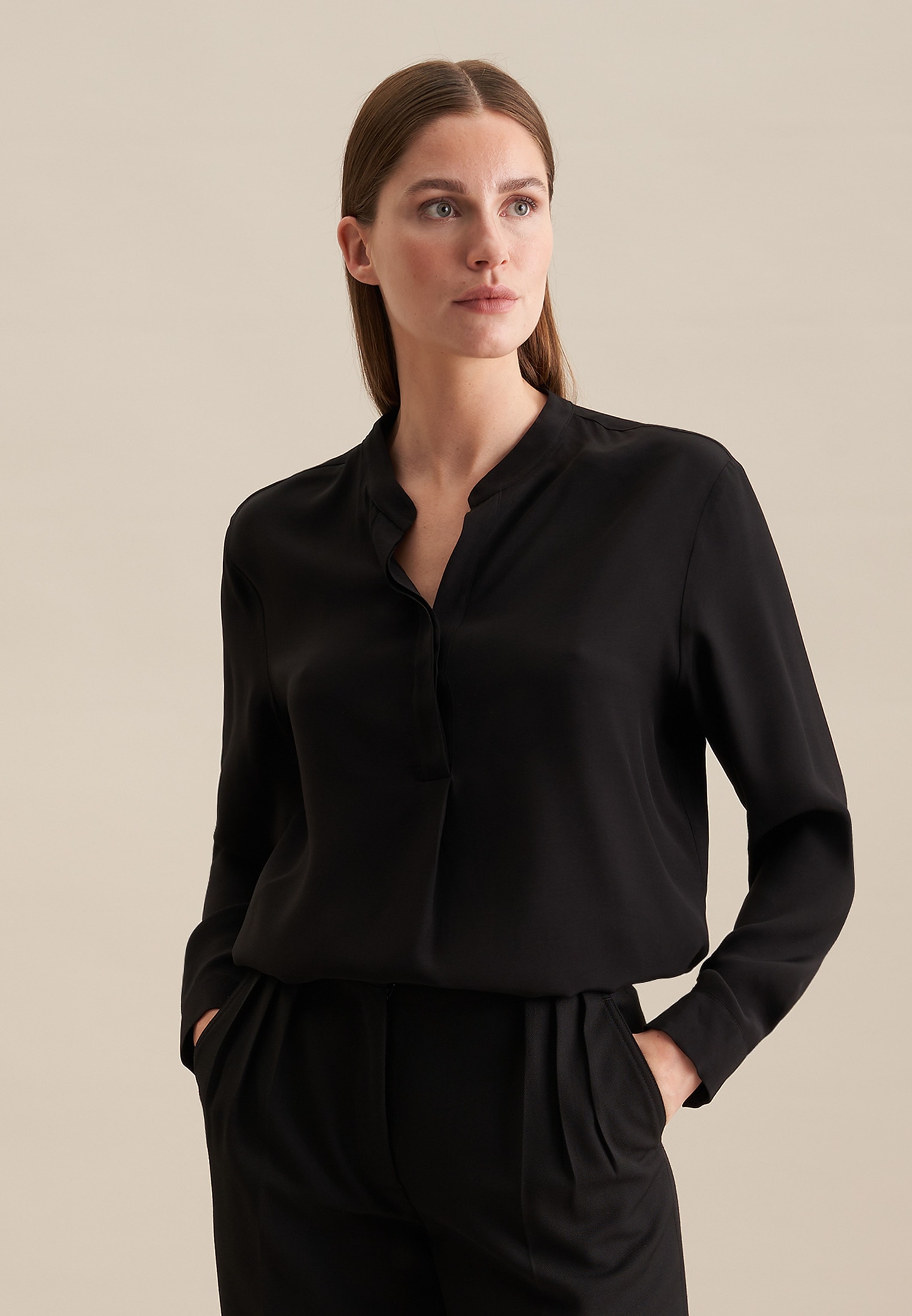 seidensticker Klassische Bluse »Schwarze Rose« 1/1 Uni
