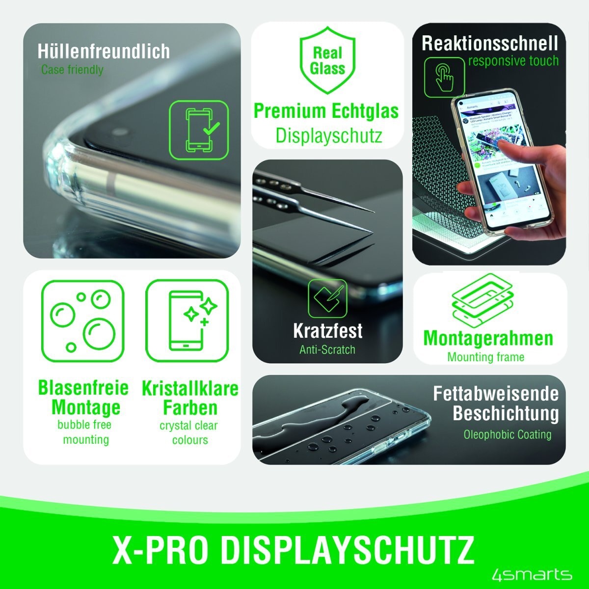 4smarts Displayschutzglas »Second Glass X-Pro Clear«, für Apple iPhone 7 / 8-Apple iPhone SE 20 / SE 22