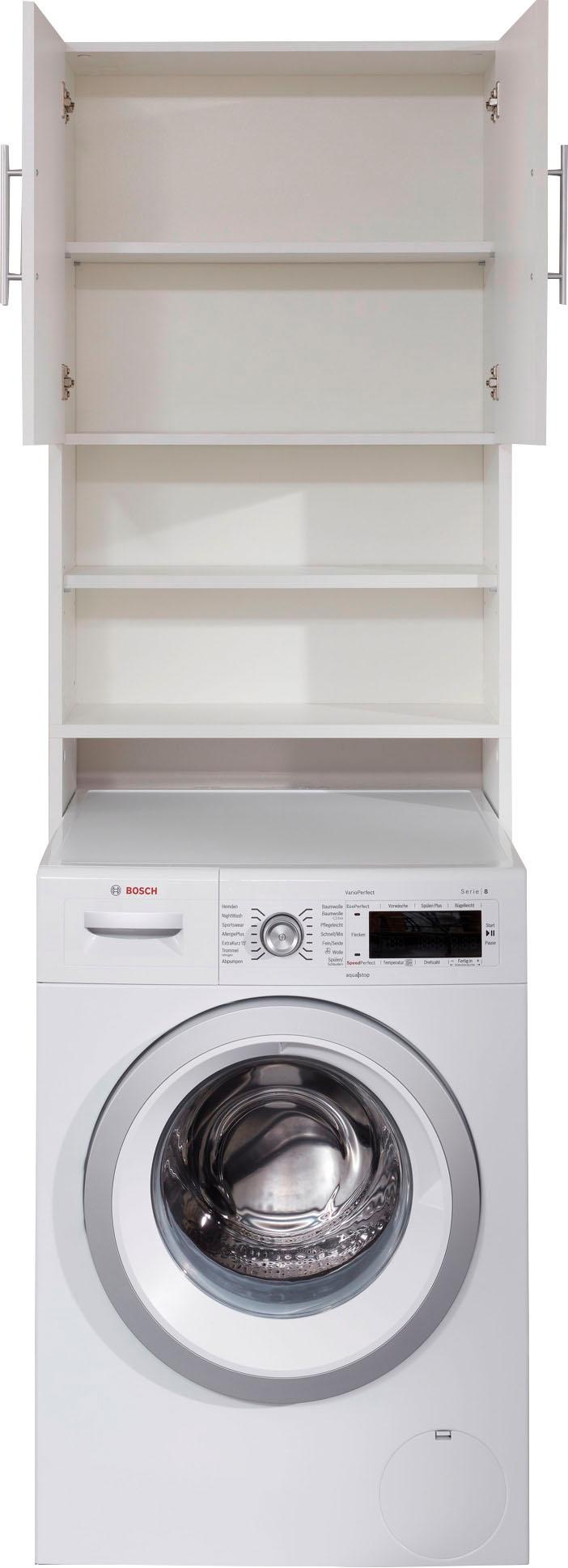 INOSIGN Waschmaschinenumbauschrank »Banta«, Waschmaschinenschrank im zeitlosen Weiss - Masse (B/T/H) 64/25/190 cm