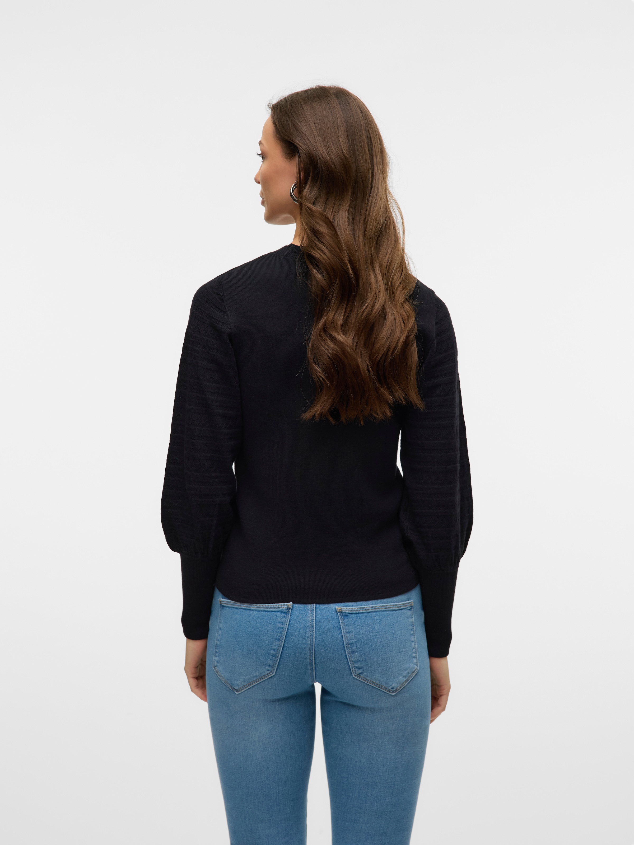 Vero Moda Strickpullover »VMHOLLYPOINTELLE LS O-NCK PULLOVE GA BOO«