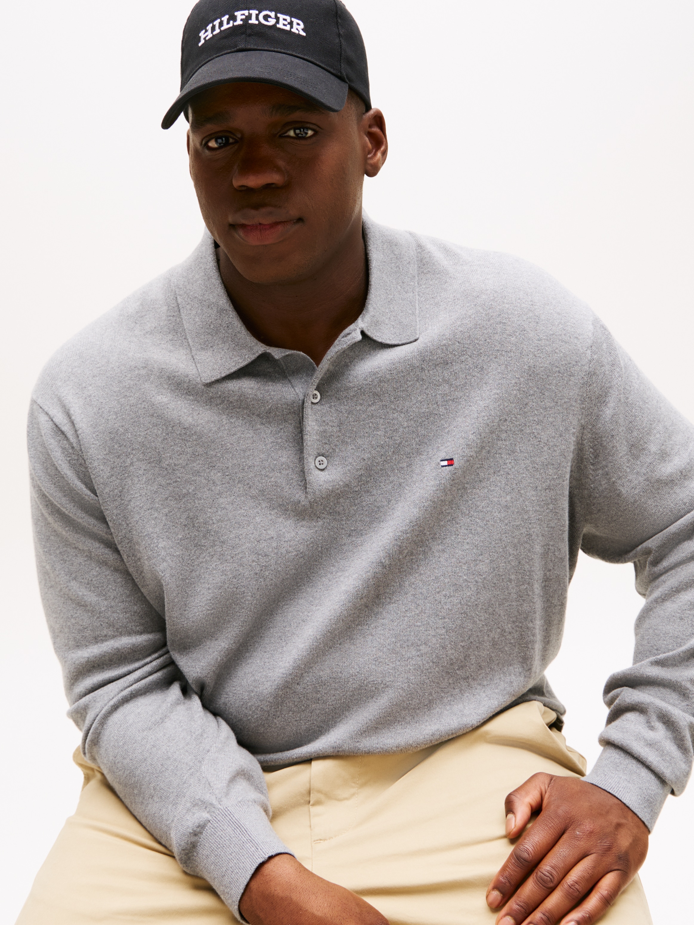 Tommy Hilfiger Big & Tall Polokragenpullover »BT-PIMA ORG CTN CASH«, Grosse Grössen, regular fit, Polokragen
