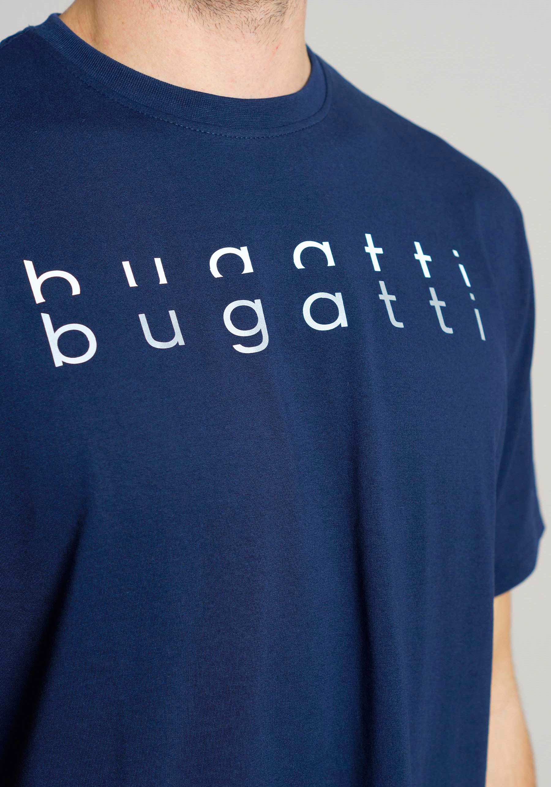 bugatti T-Shirt, (1 tlg.), für jeden Tag