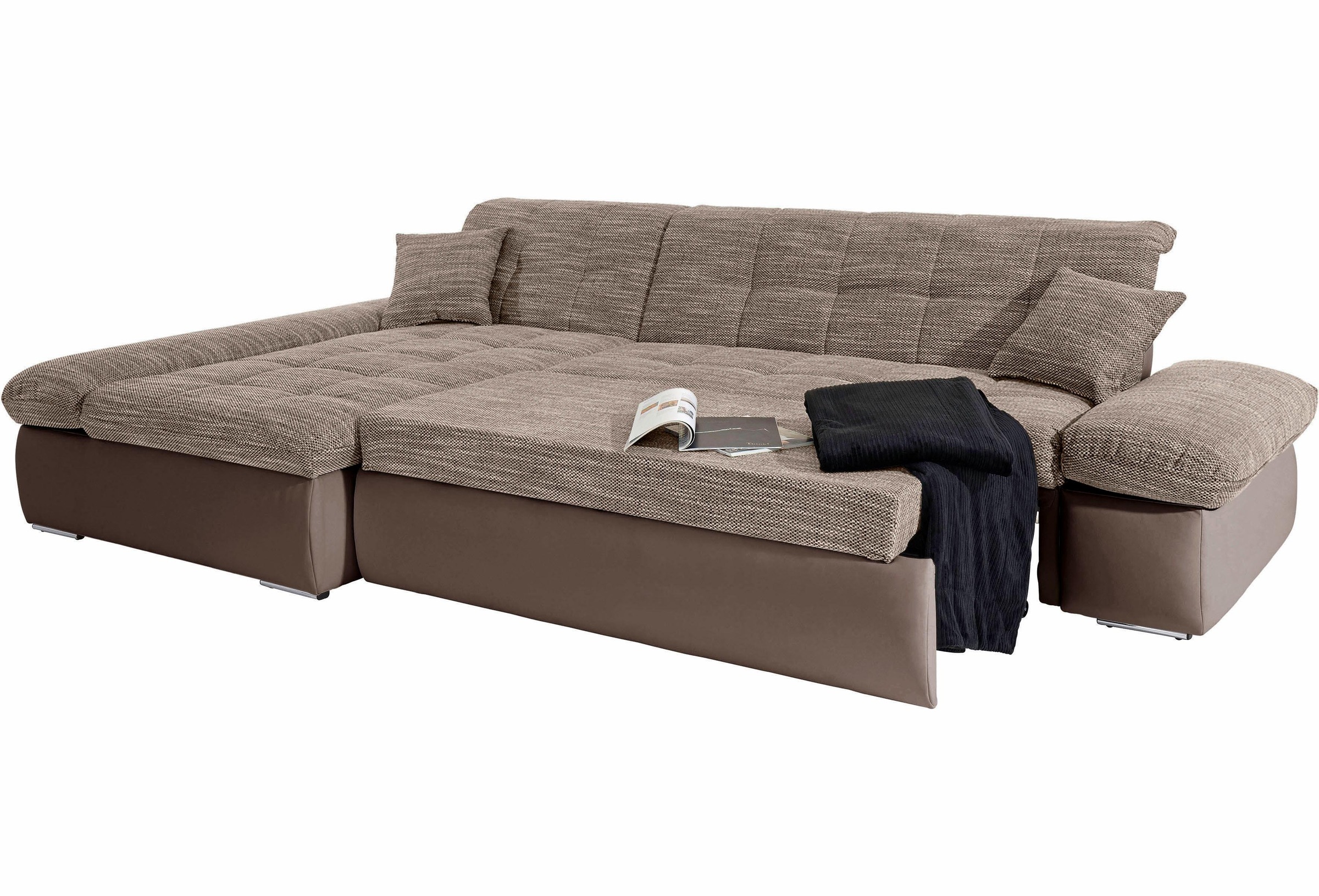 DOMO collection Ecksofa »Moric B/T/H 300/172/80 cm, auch in Cord, L-Form«, XXL-Format, wahlweise auch mit Bettfunktion und Armverstellung