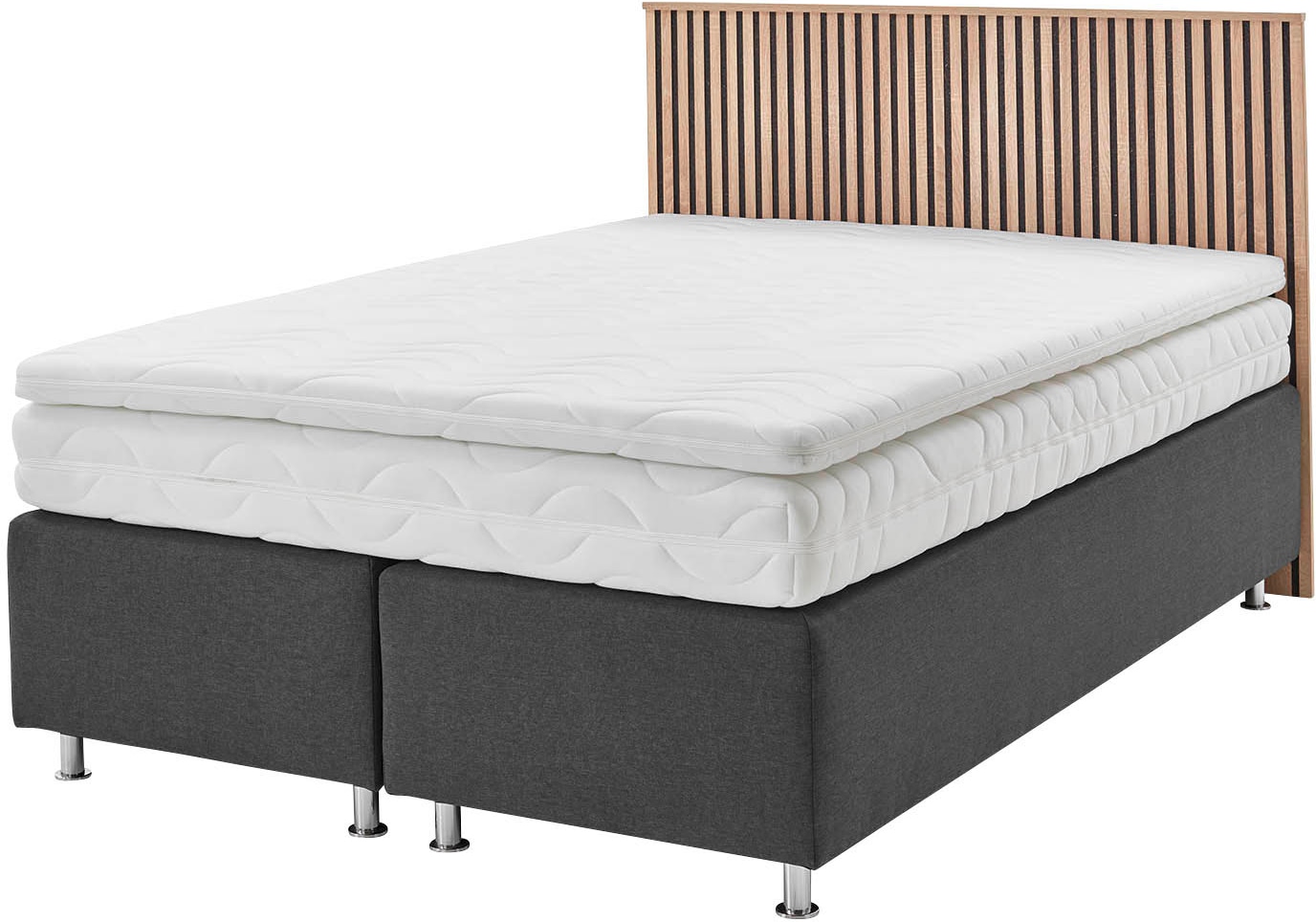 Westfalia Schlafkomfort Boxspringbett "Quercus" wahlweise mit LED-Beluchtung, 3 Matratzenarten zur Auswahl