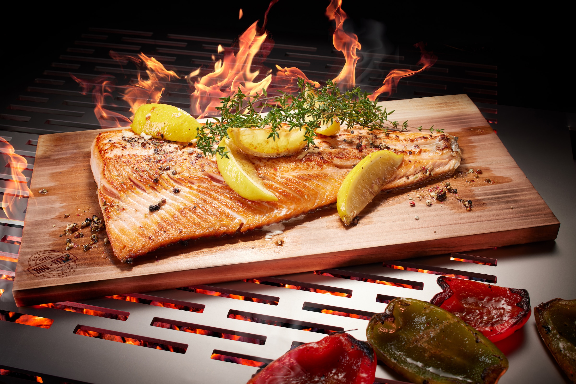 GEFU Aromaplanke »BBQ XXL«, Holzwerkstoff, (2 St.), mehrfach verwendbar, 19,5 x 39,5 cm