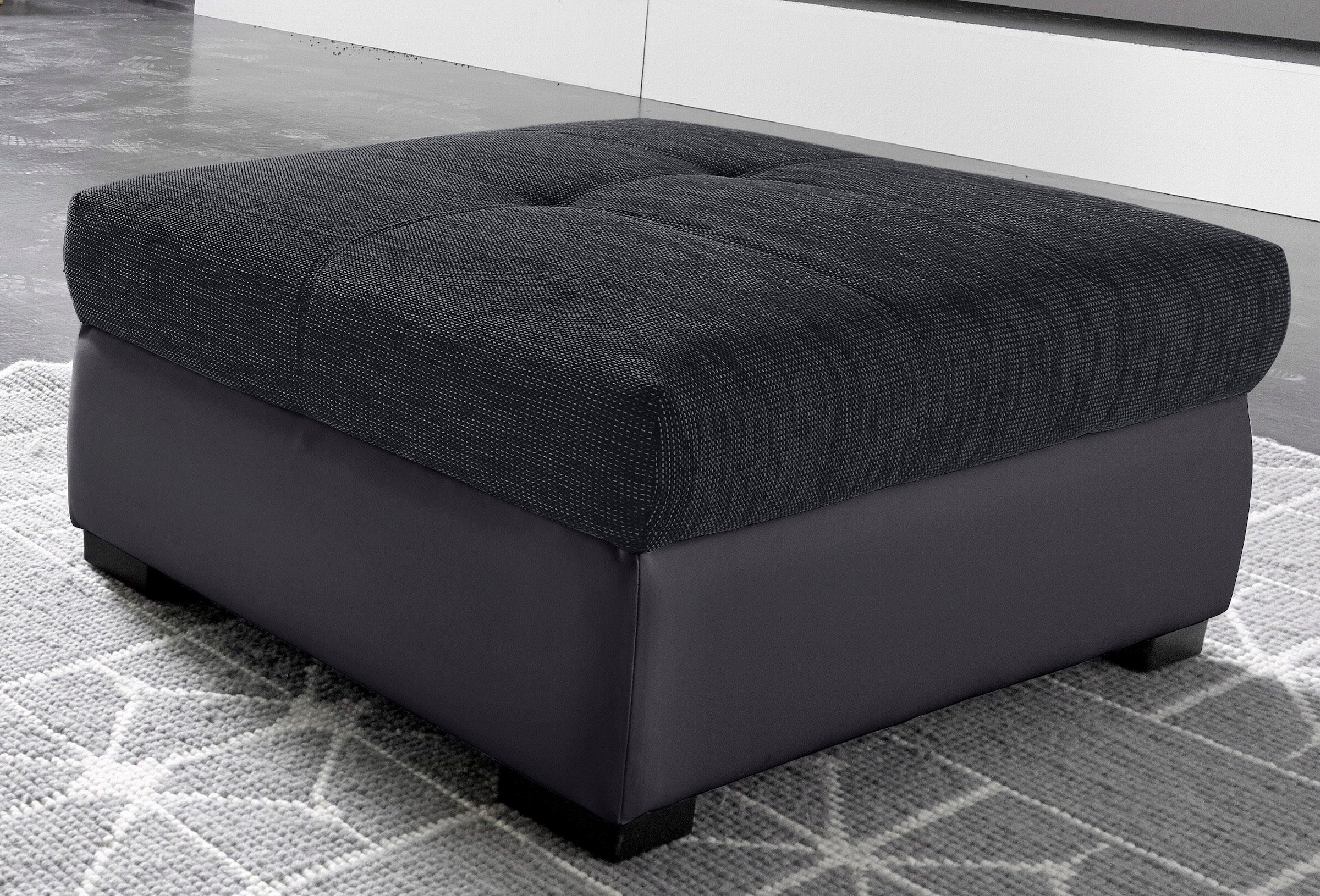 COTTA Polstergarnitur »Speedway L-Form«, (Set), Set bestehend aus: Ecksofa mit Kopfteilverstellung & Hocker