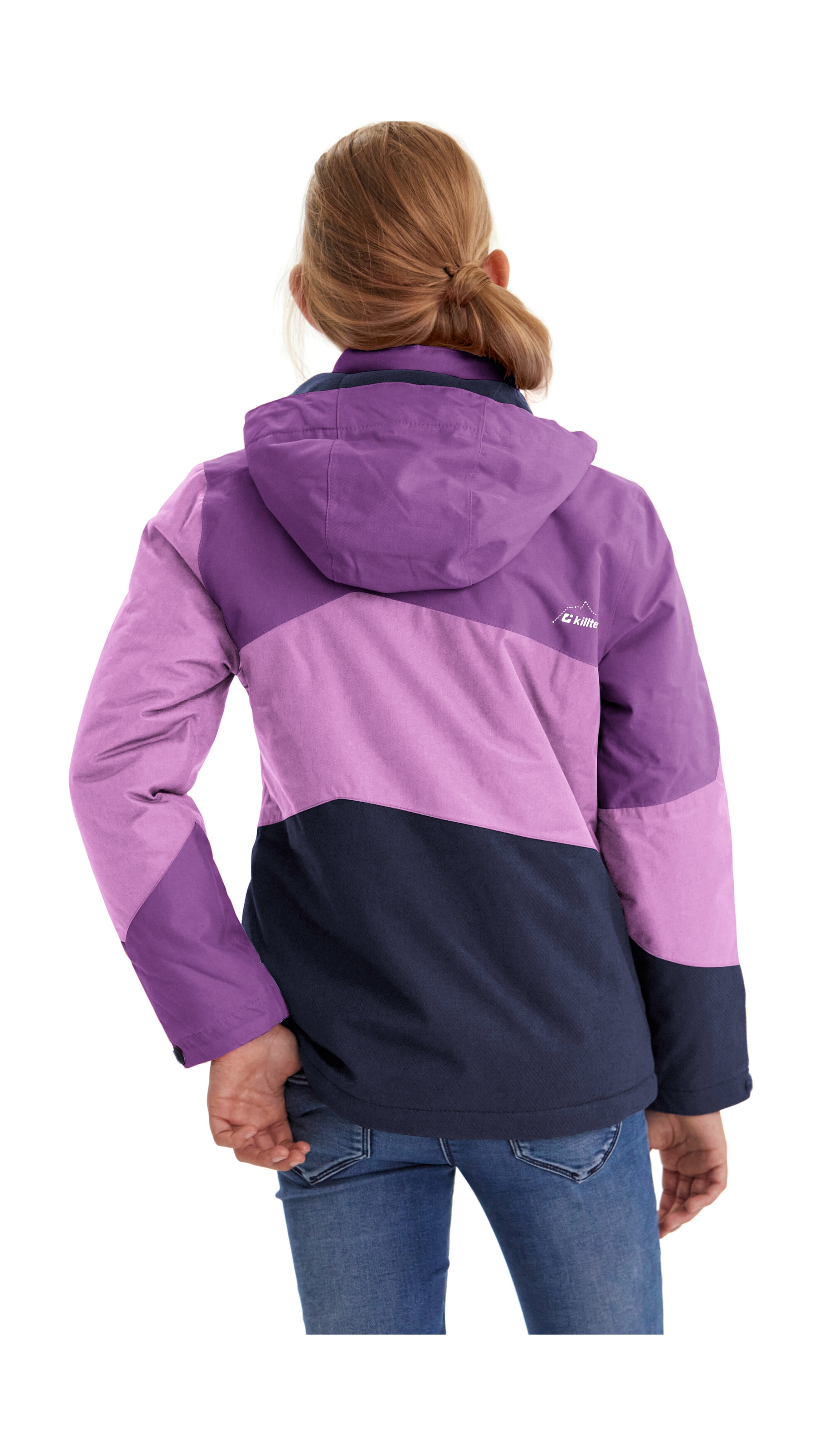Killtec Outdoorjacke »Lynge GRLS JCKT B«, Wasserdichte Winterjacke mit Kapuze, Fleece, verstellbaren Ärmeln