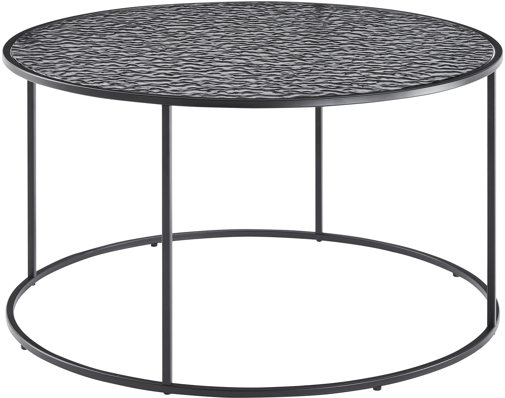 SalesFever Couchtisch, (1 St.), Glasplatte mit Strukturoptik