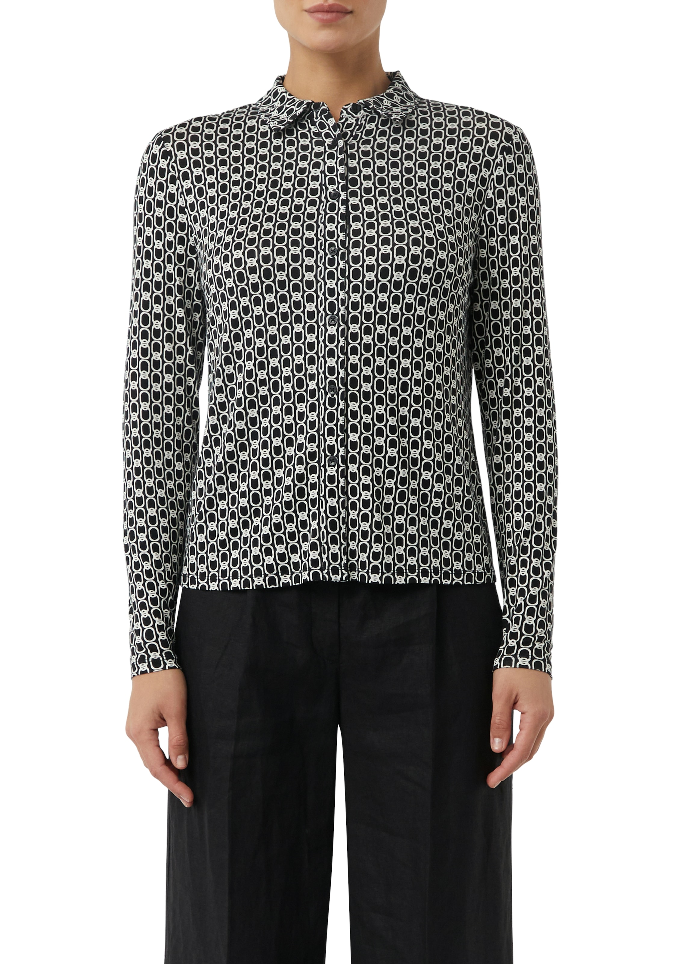 Comma Hemdbluse mit All-Over Print