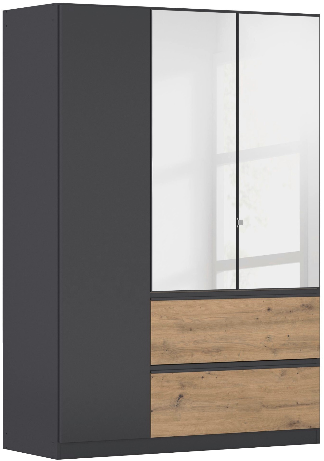 rauch Drehtürenschrank "Kleiderschrank Schrank Garderobe Wäscheschrank Schlafzimmer JOEL" in 3 verschiedenen Ausstattungen BASIC/CLASSIC/PREMIUM, mit zwei Schubladen, mit Push-to-Open Funktion MADE IN GERMANY