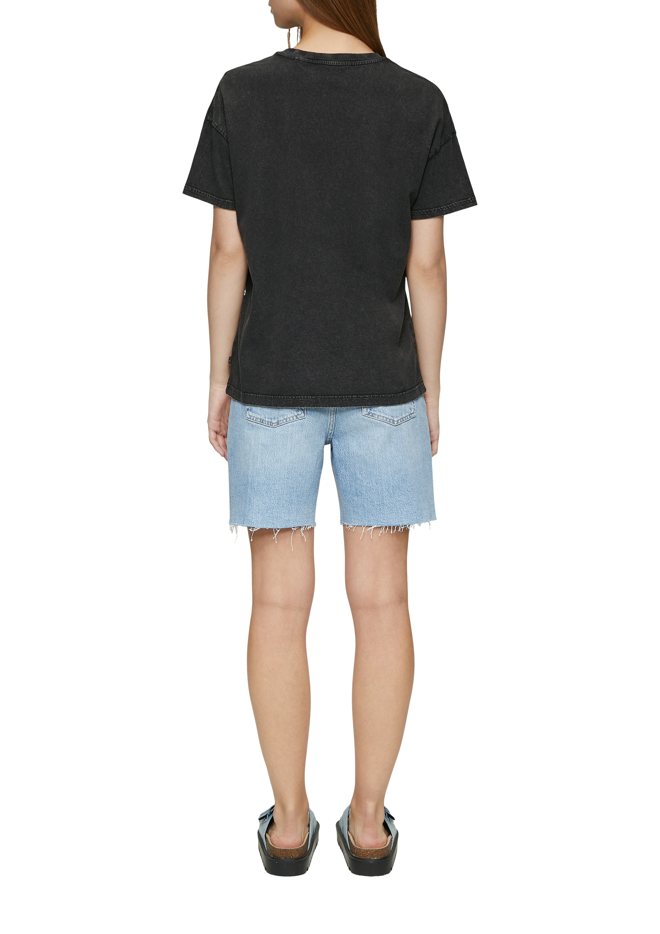 QS Oversize-Shirt, im Vintage-Look und mit Print