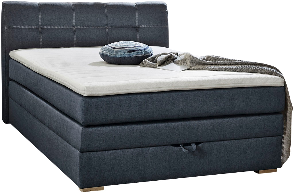 Jockenhöfer Gruppe Boxspringbett »Amelie«, mit Bettkasten und Topper, erhältlich in 120 & 140cm Breite