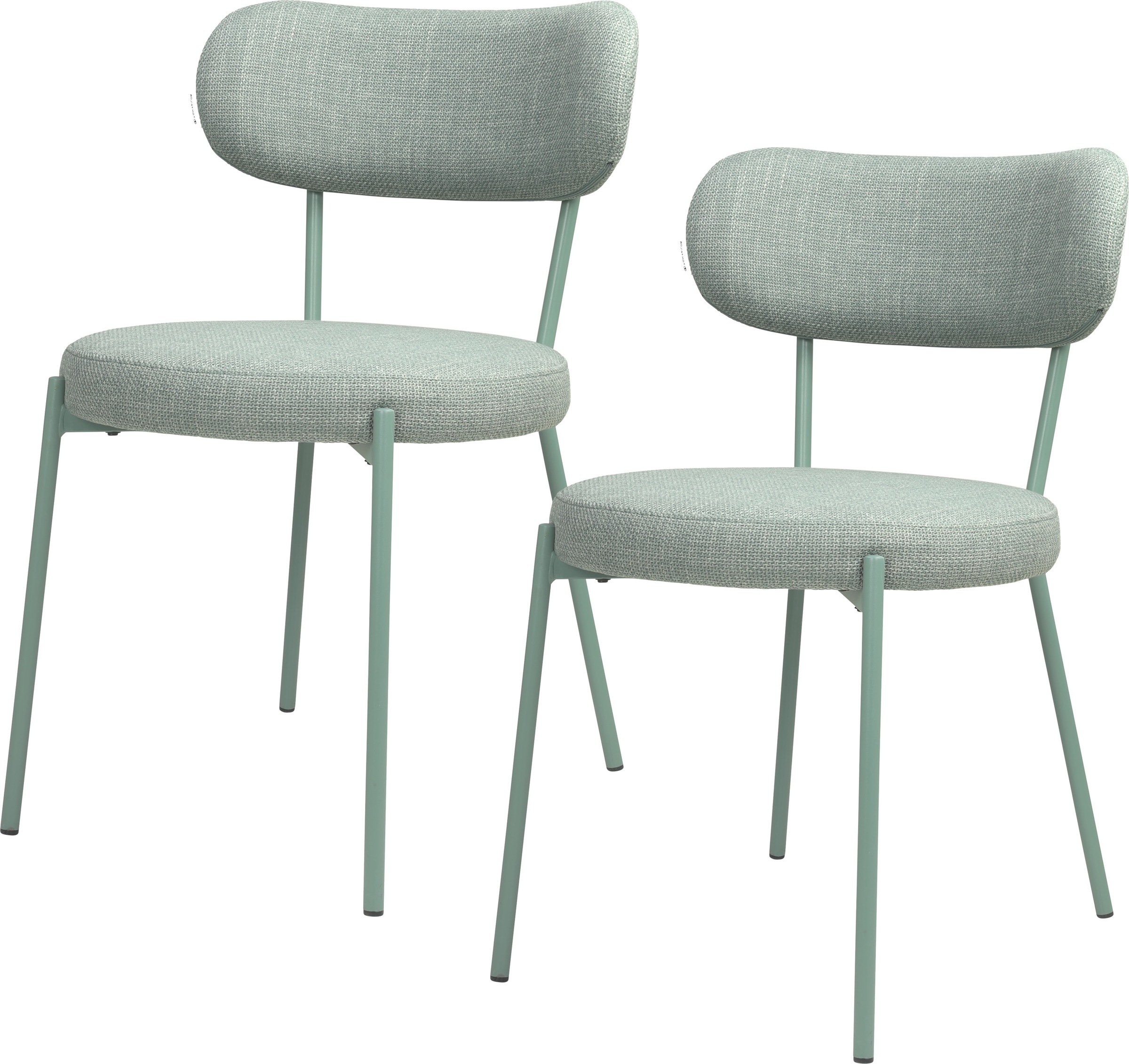 TOM TAILOR HOME 4-Fussstuhl »SOFT PAD CHAIR«, (Set), 2 St., Webstoff, Esszimmerstuhl, 4-Fussgestell, mit Rückenausschnitt