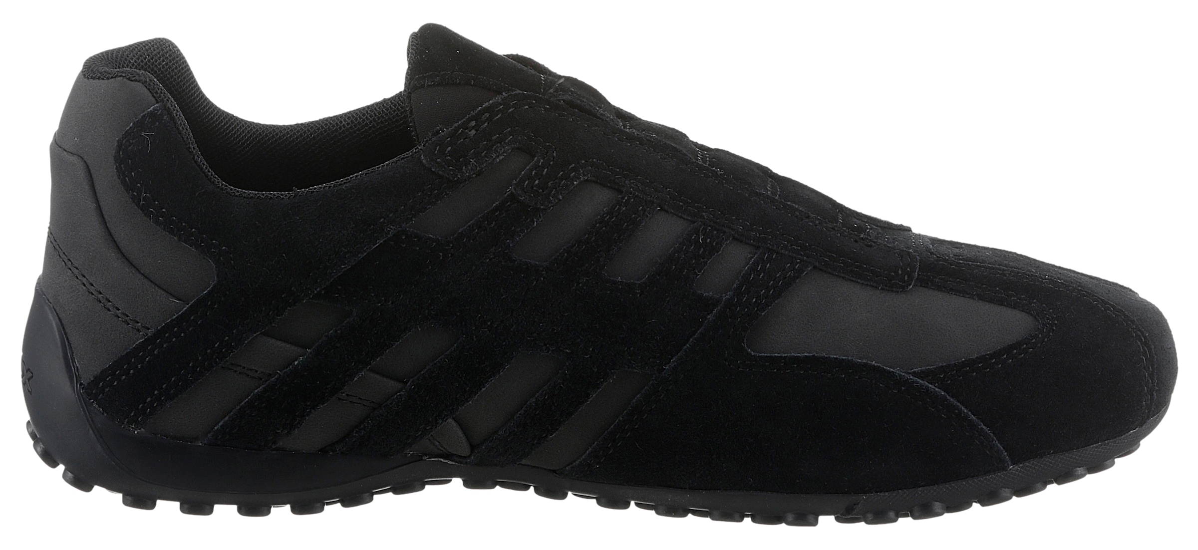 Geox Slip-On Sneaker »UOMO SNAKE B«, Freizeitschuh, Halbschuh, Schnürschuh im Material-Mix