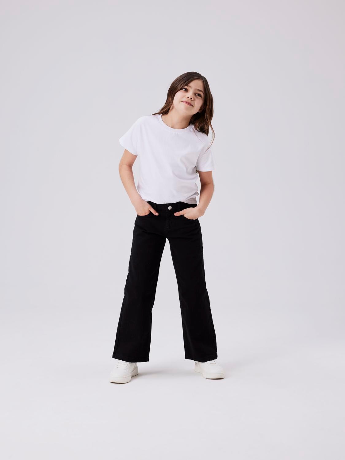 Name It 5-Pocket-Hose »NKFROSE WIDE TWI PANT 1115-TP NOOS« Baumwollmischung, regular fit, verstellbarer Bund