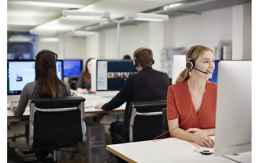 Jabra Headset »Evolve 40 Duo UC«, Noise-Cancelling