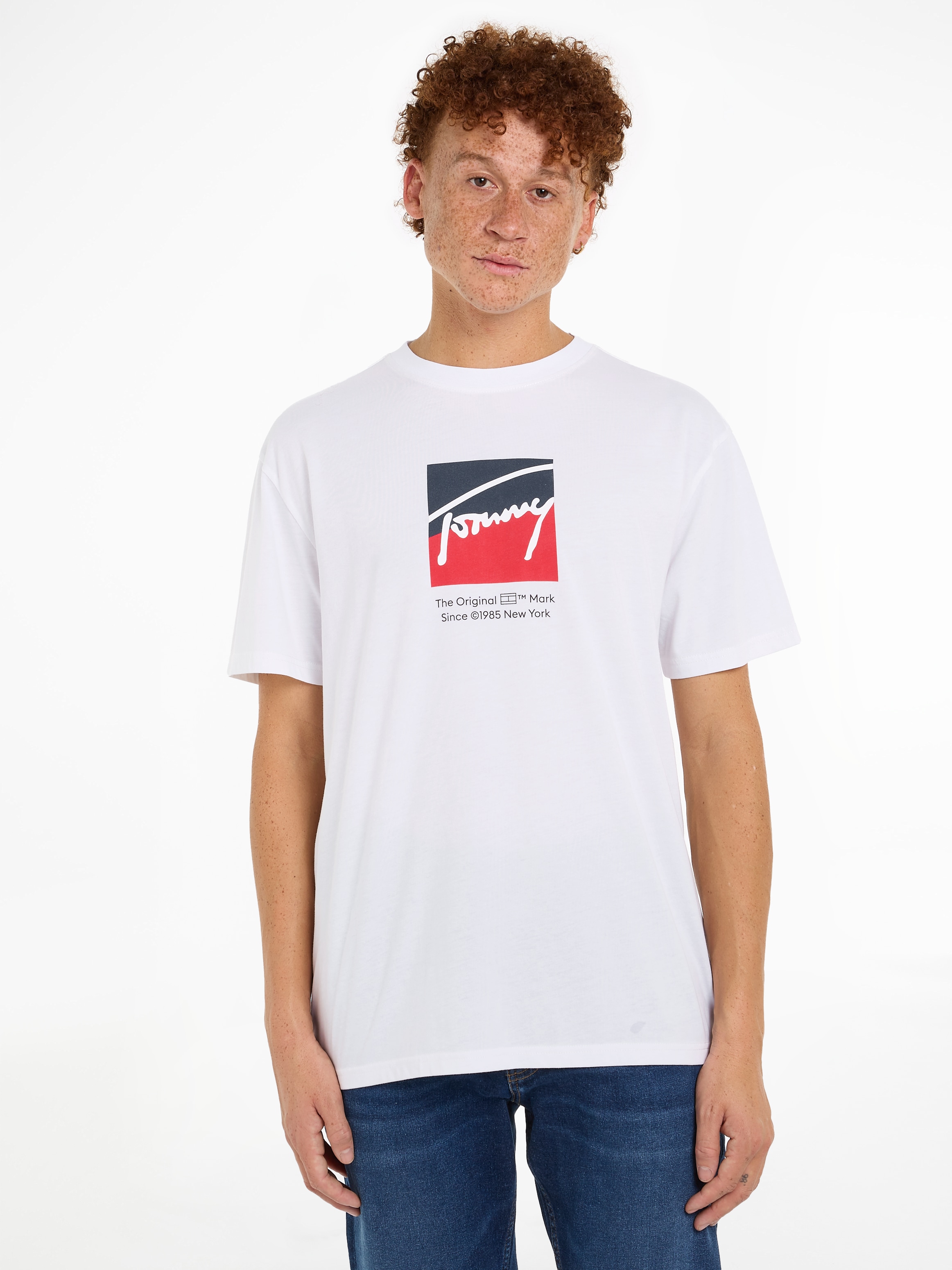 Tommy Jeans T-Shirt »TJM REG RWB DNA TEE«, mit Logoprint