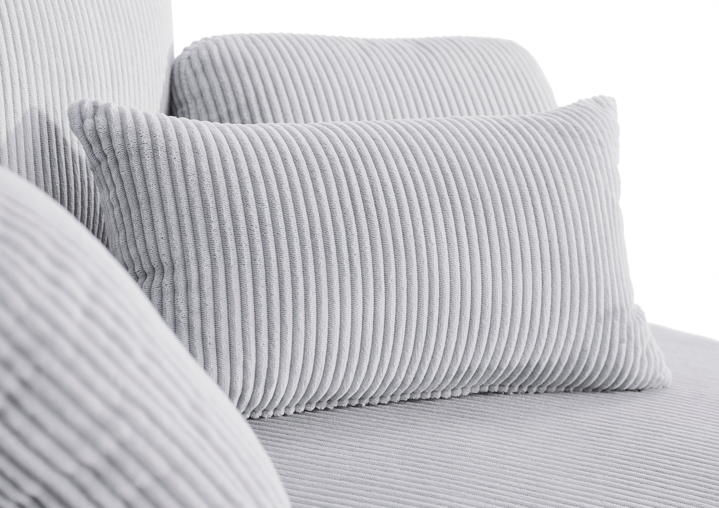 ATLANTIC home collection Loveseat »Ravi, B: 114 cm«, XXL- Sessel, mit Stauraumhocker, Rückenstütze & 4 Zierkissen