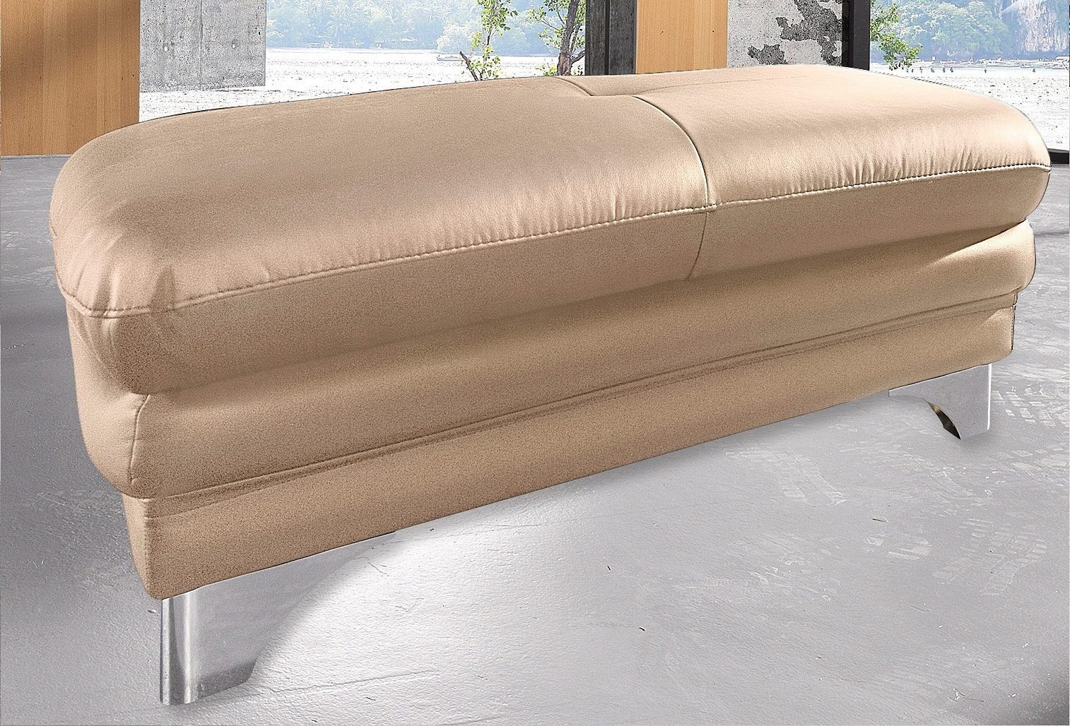 COTTA Polstergarnitur »Enterprise«, (Set), Set bestehend aus: 3-Sitzer mit Arm- & Kopfteilverstellung & Hocker