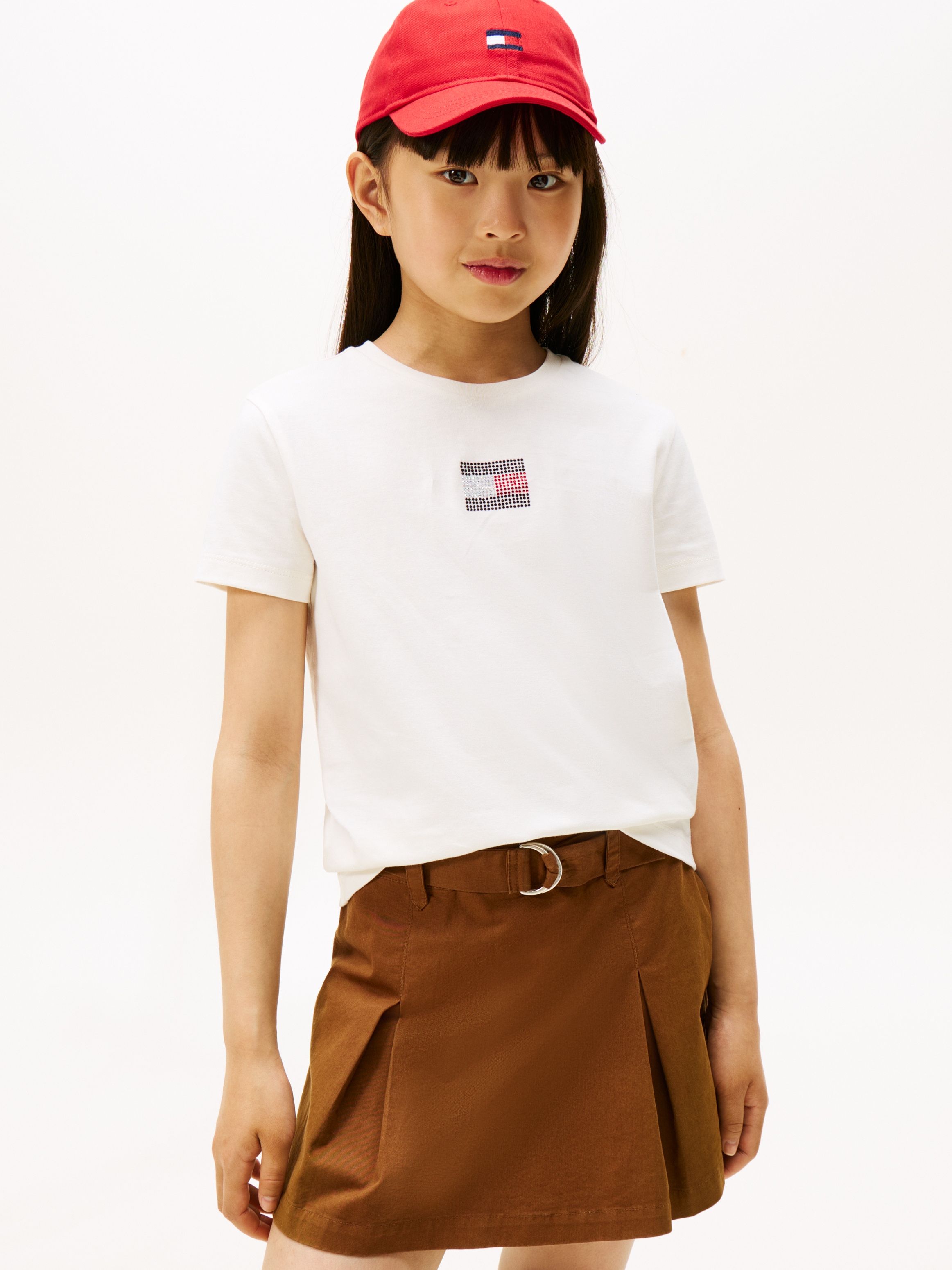 Tommy Hilfiger T-Shirt »RHINE STONE FLAG TEE S/S« Kinder bis 16 Jahre