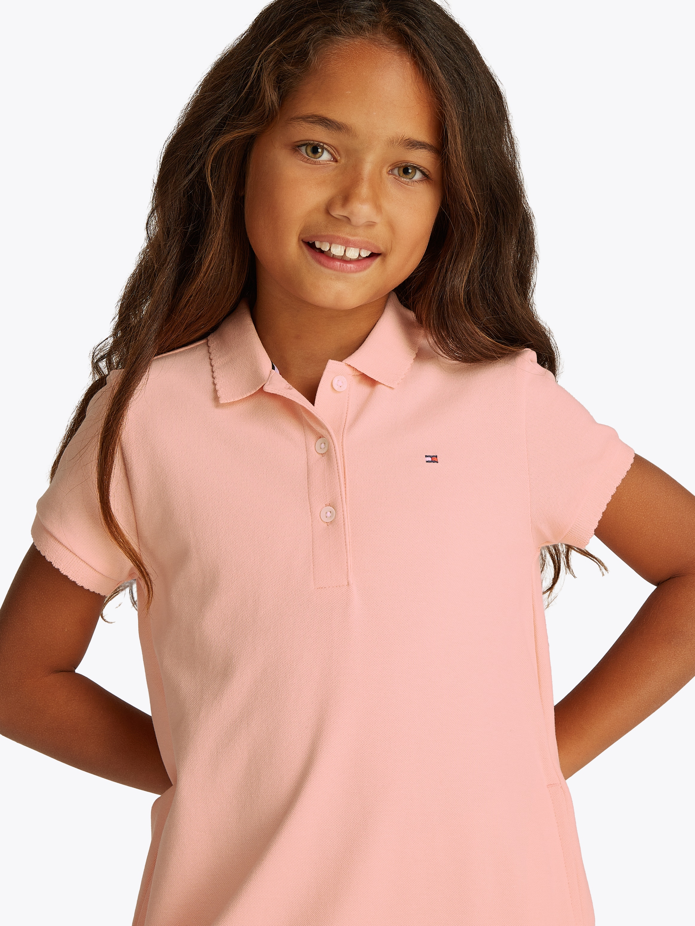 Tommy Hilfiger Polokleid »ESSENTIAL POLO DRESS«, in Knielänge, mit Logostickerei