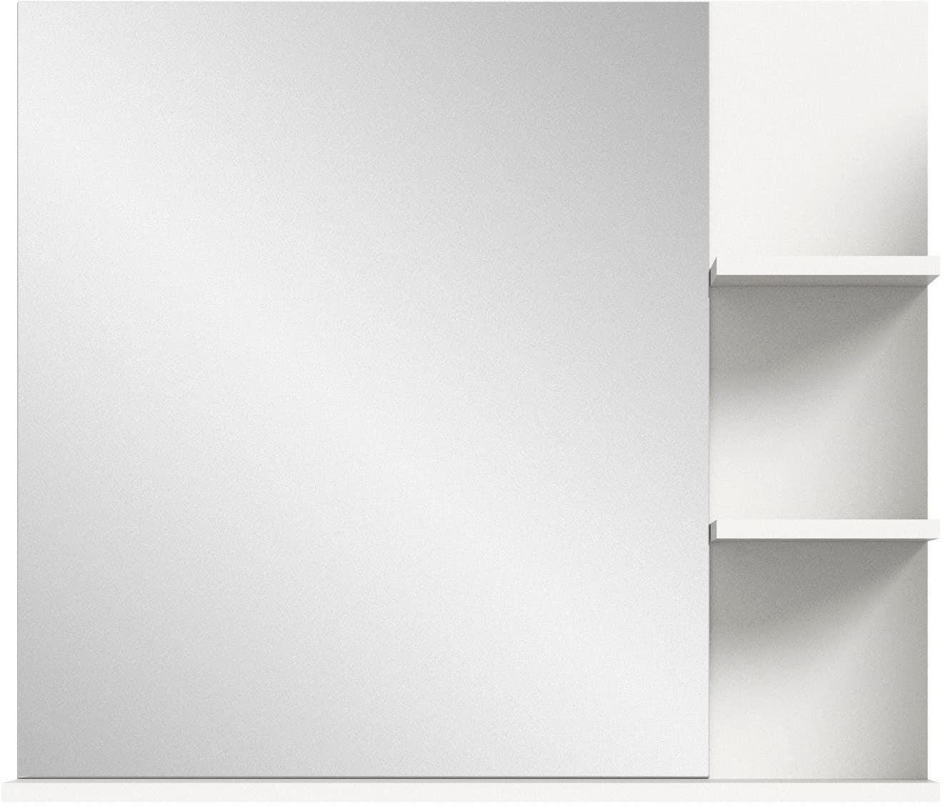 Home affaire Spiegel »Landsby, Breite 80 cm, 3 Ablageböden, hochwertiges Spiegelglas«, (1 St.), Badmöbel, Spiegel, Wandspiegel, Bad, Badezimmer